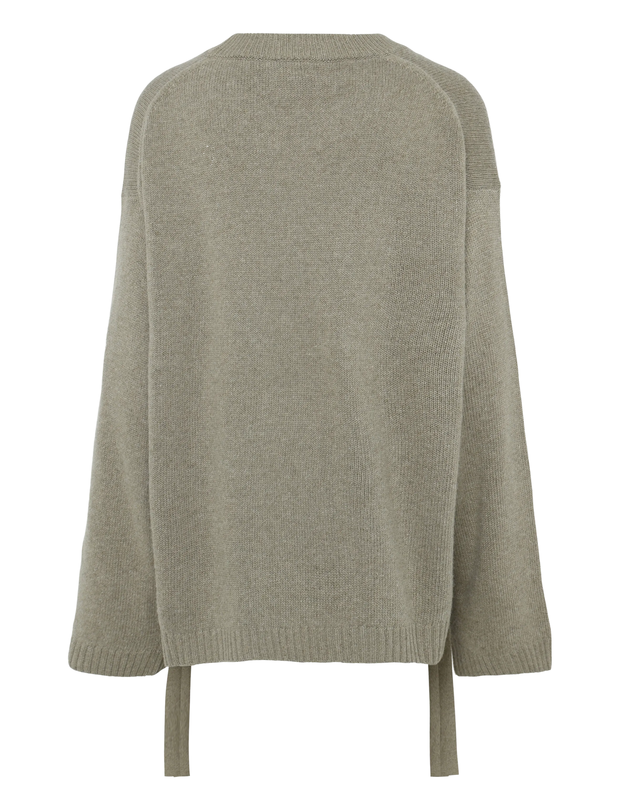Ganni - Future Wool Mix Oversized O Neck Sweater - beige - 1