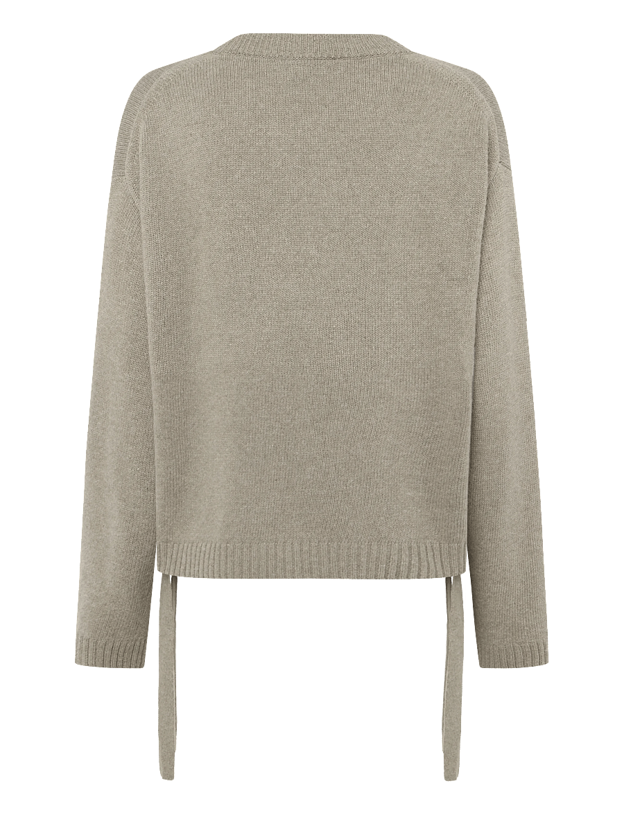 Ganni - Future Wool Mix Oversized O Neck Sweater - pullover - green - 1