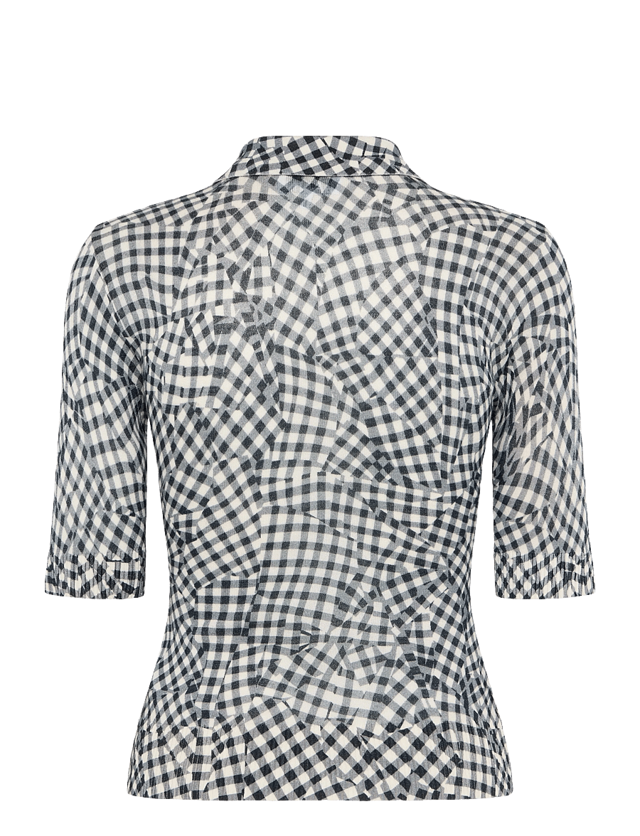 Ganni - Mesh Top - poloshirts - black - 1