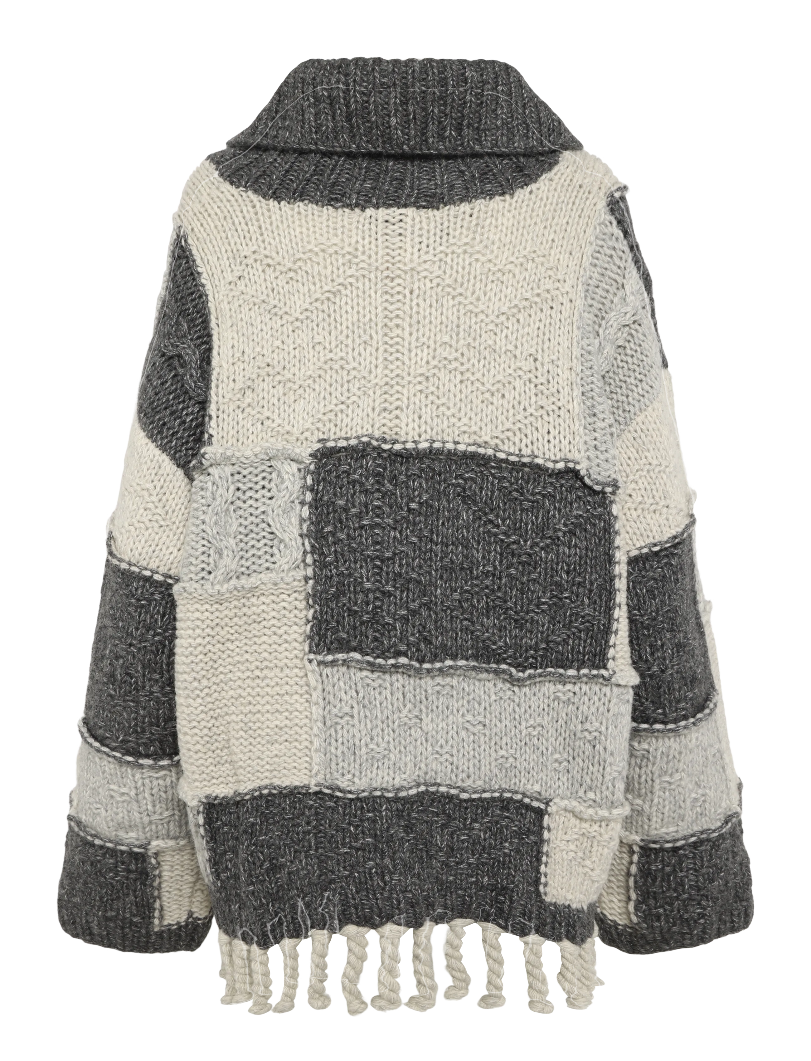 Ganni - Patchwork Fringe Sweater - multicolored - 1
