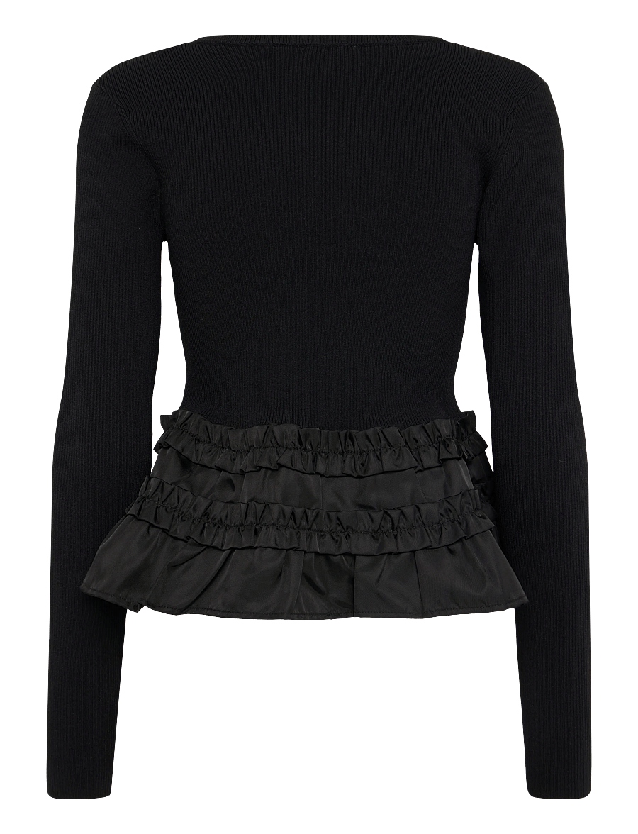 Ganni - Tie String Vest - crop tops - black - 1