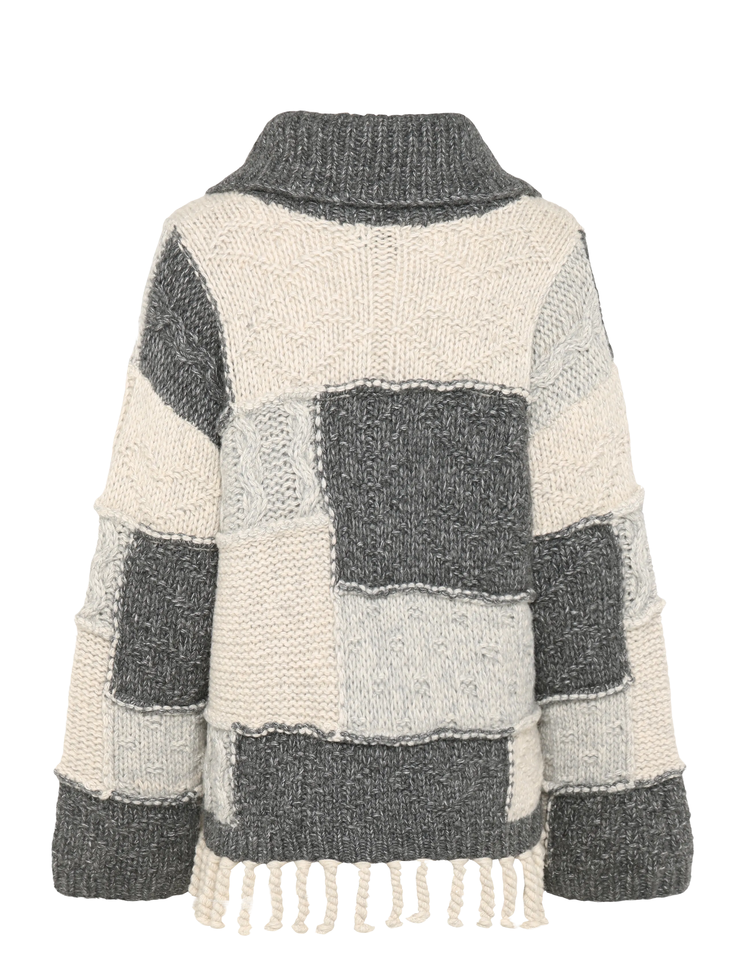 Ganni - Patchwork Fringe Sweater - multicolored - 1