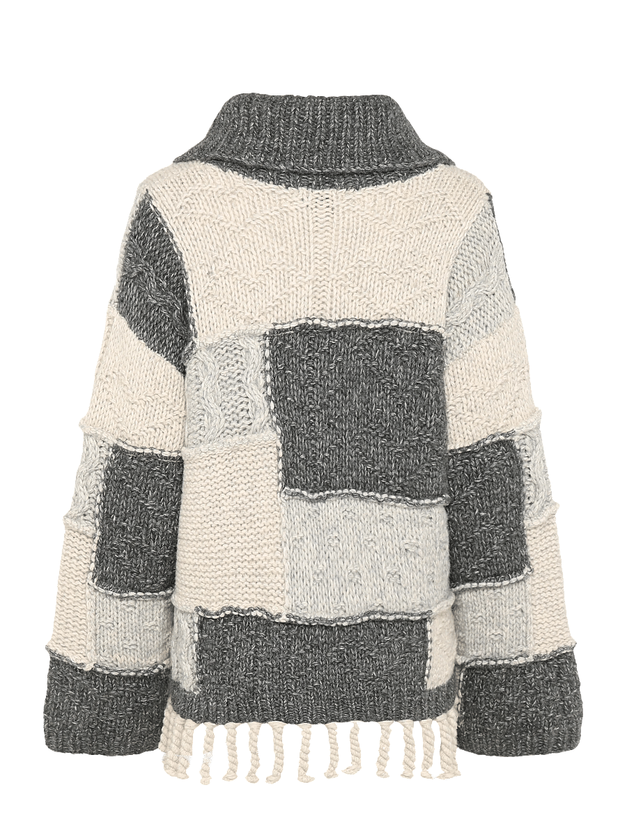 Ganni - Patchwork Fringe Sweater - kampsunid - multicolored - 1
