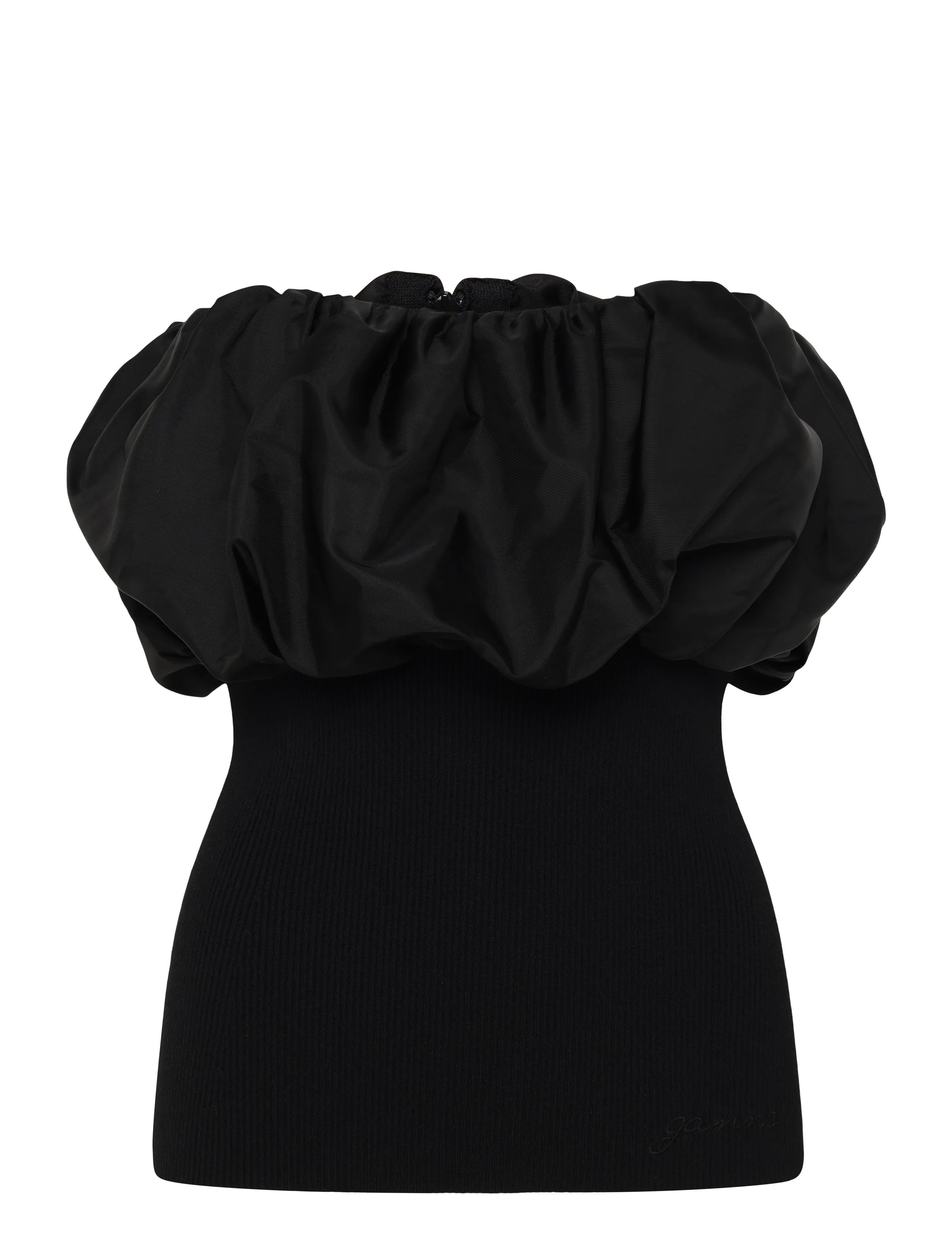 Ganni Melange Knit Top - Kudumid - BLACK / black
