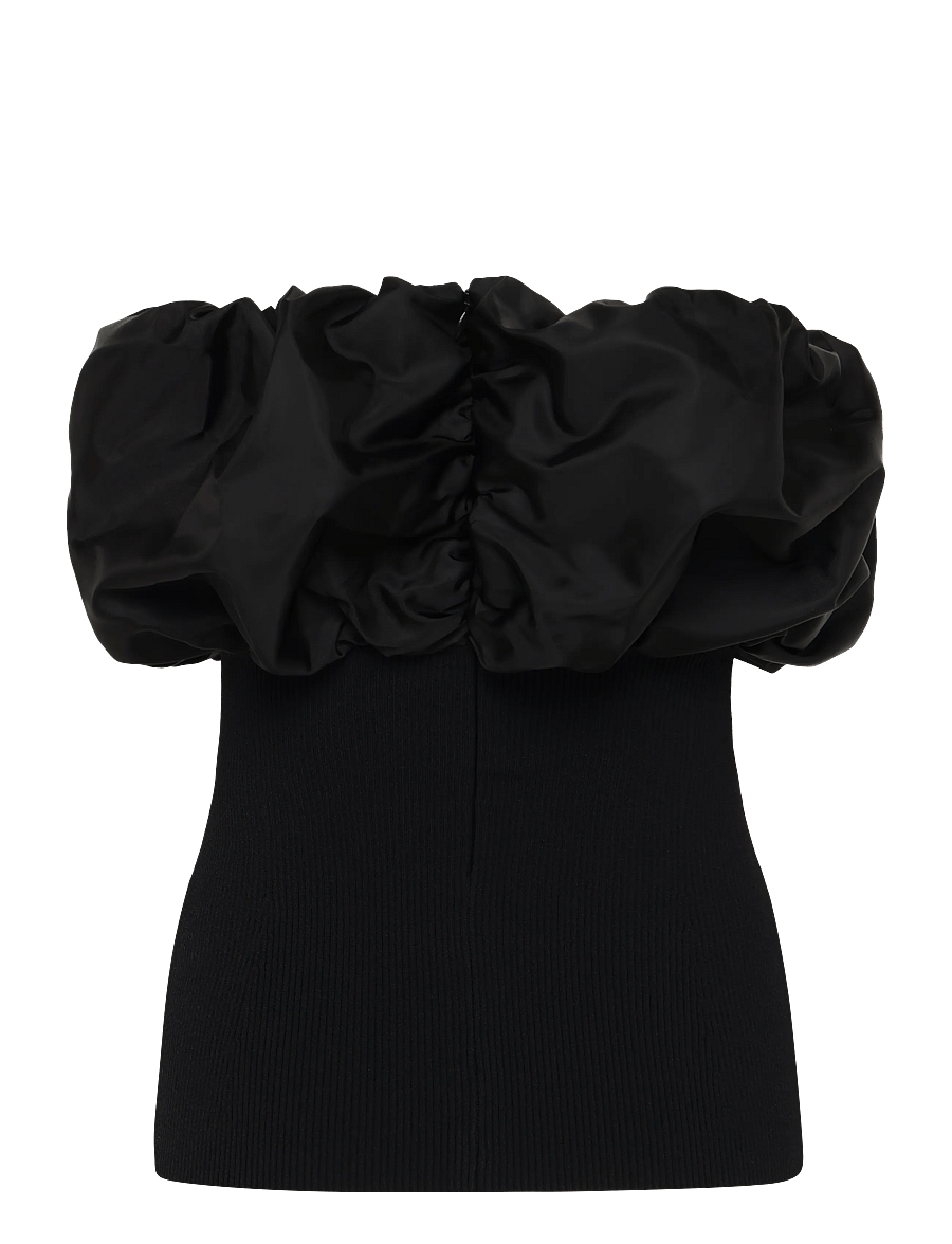 Ganni - Melange Knit Top - black - 1