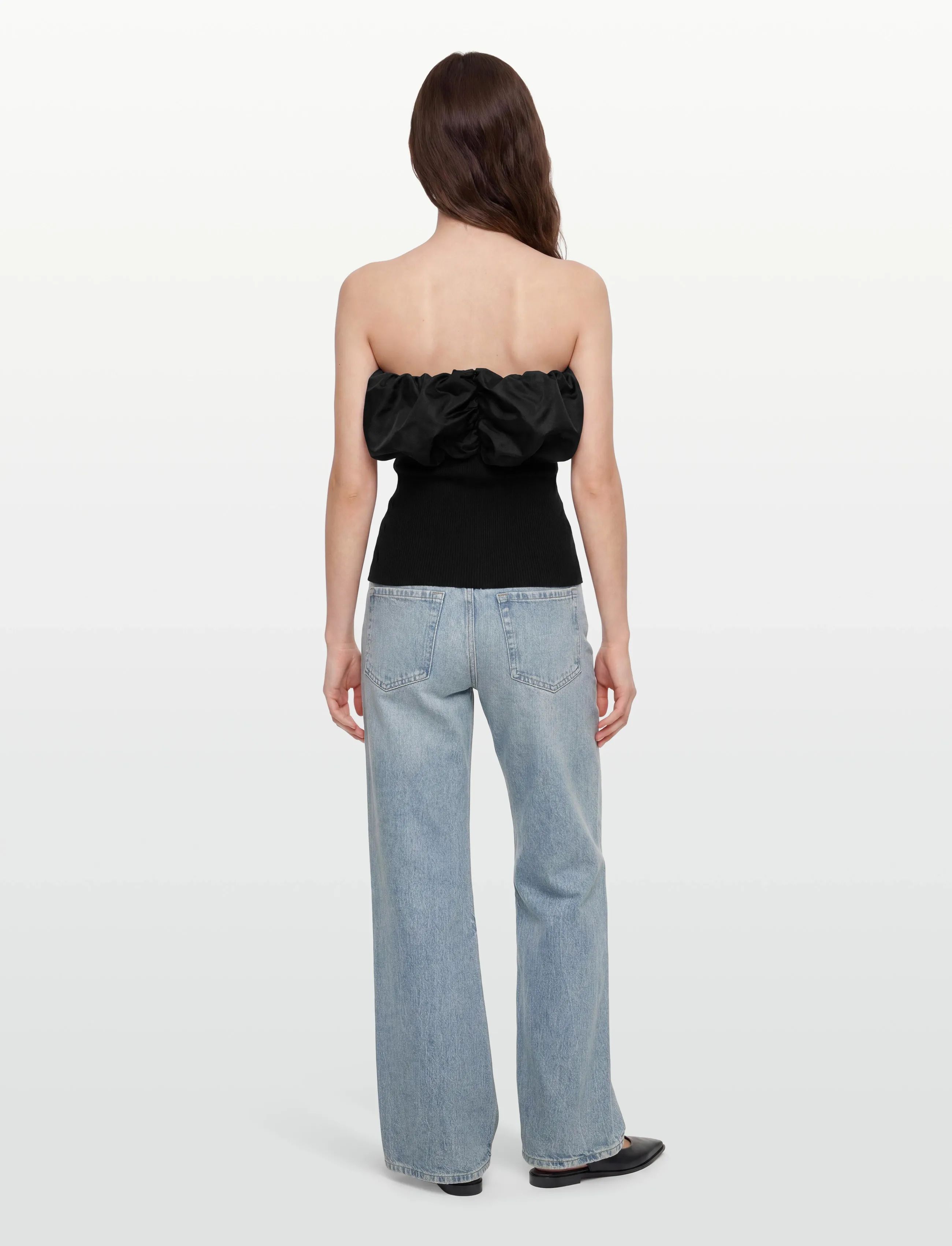 Ganni - Melange Knit Top - kampsunid - black - 4