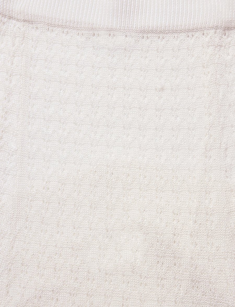 Ganni - Shiny Pointelle Knit - strickröcke - white - 2