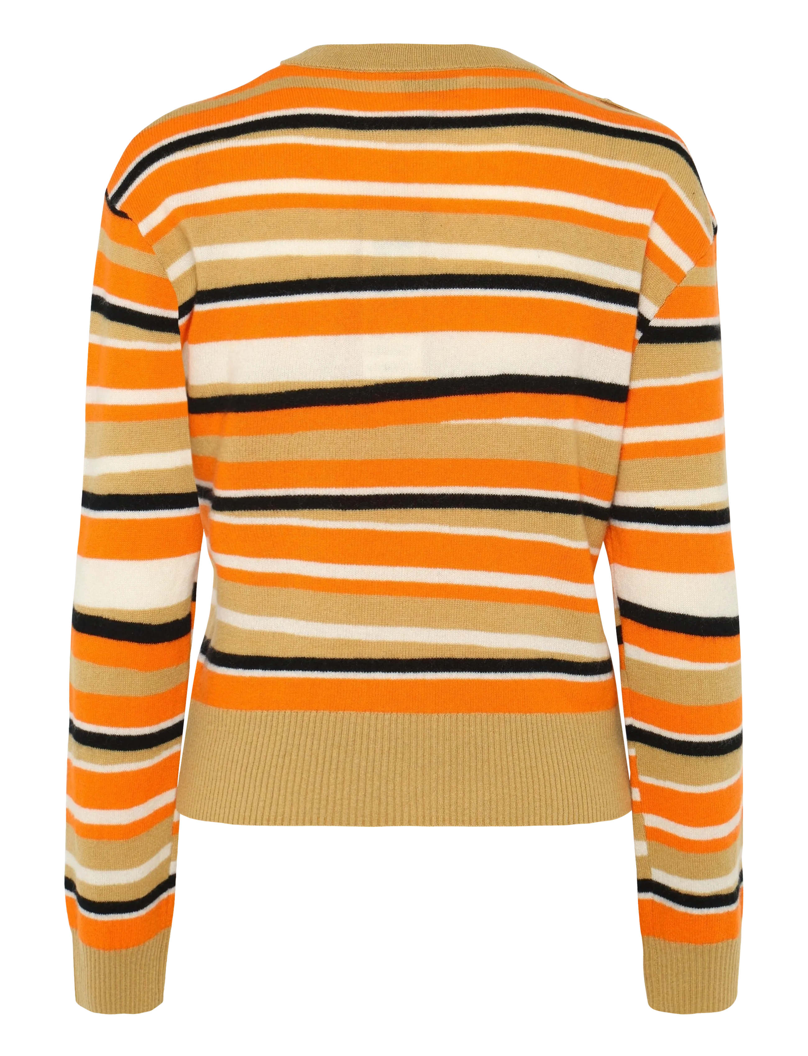 Ganni - Striped Cashmere Jumper - cashmere - orange - 2