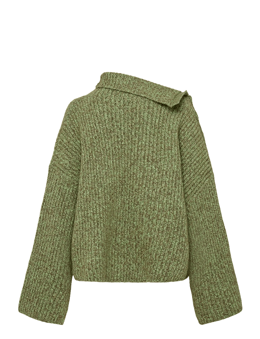 Ganni - Mohair Blend Knit Jumper - jumpers - green - 1