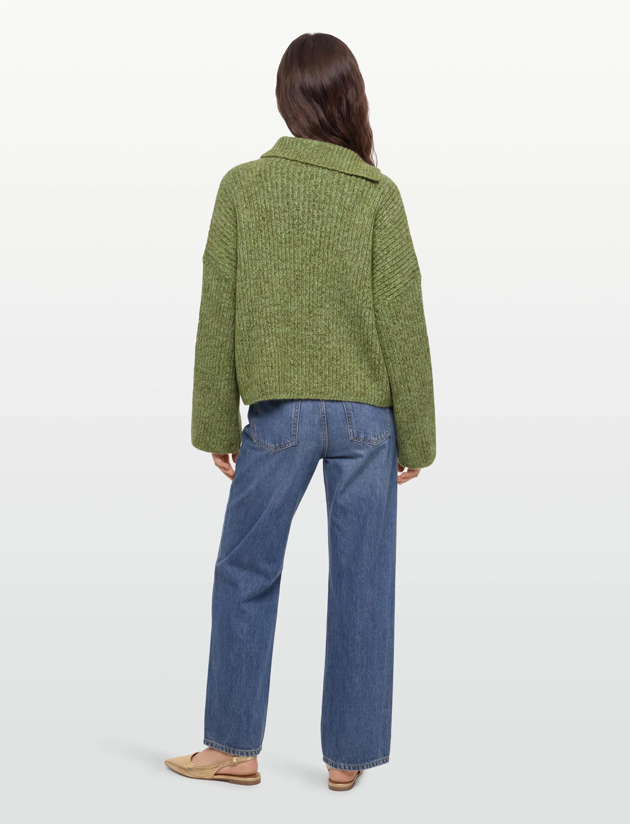 Ganni - Mohair Blend Knit Jumper - pullover - green - 4