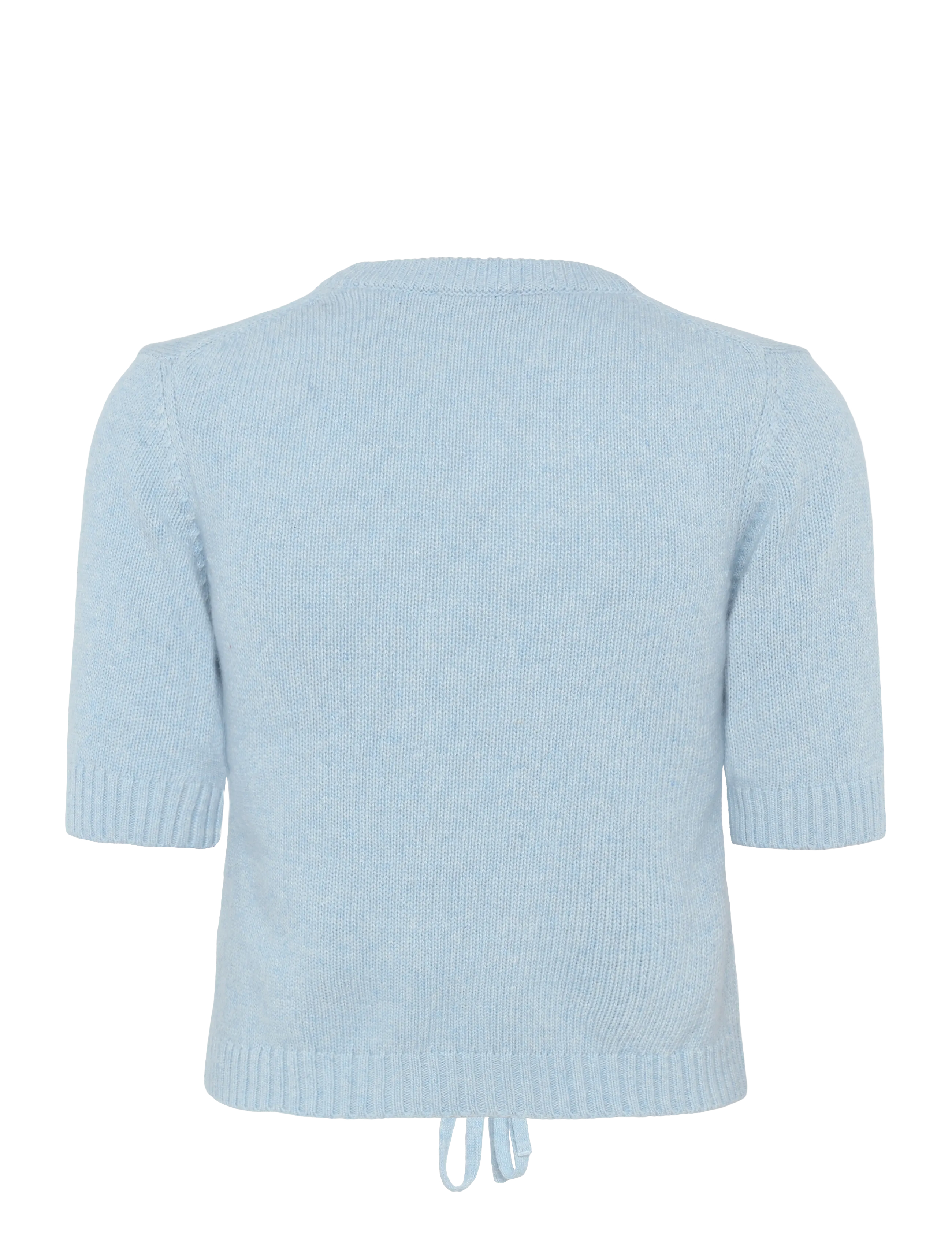 Ganni - Blue Future Wool Blend Cardigan - crop tops - blue - 2