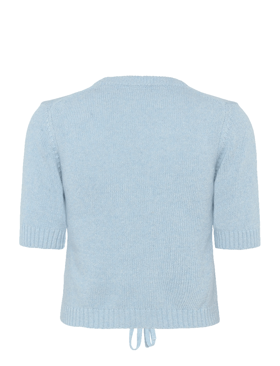 Ganni - Blue Future Wool Blend Cardigan - crop tops - blue - 2
