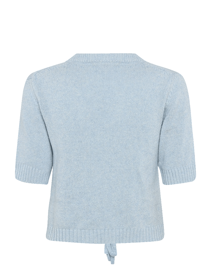 Ganni - Blue Future Wool Blend Cardigan - crop tops - blue - 1