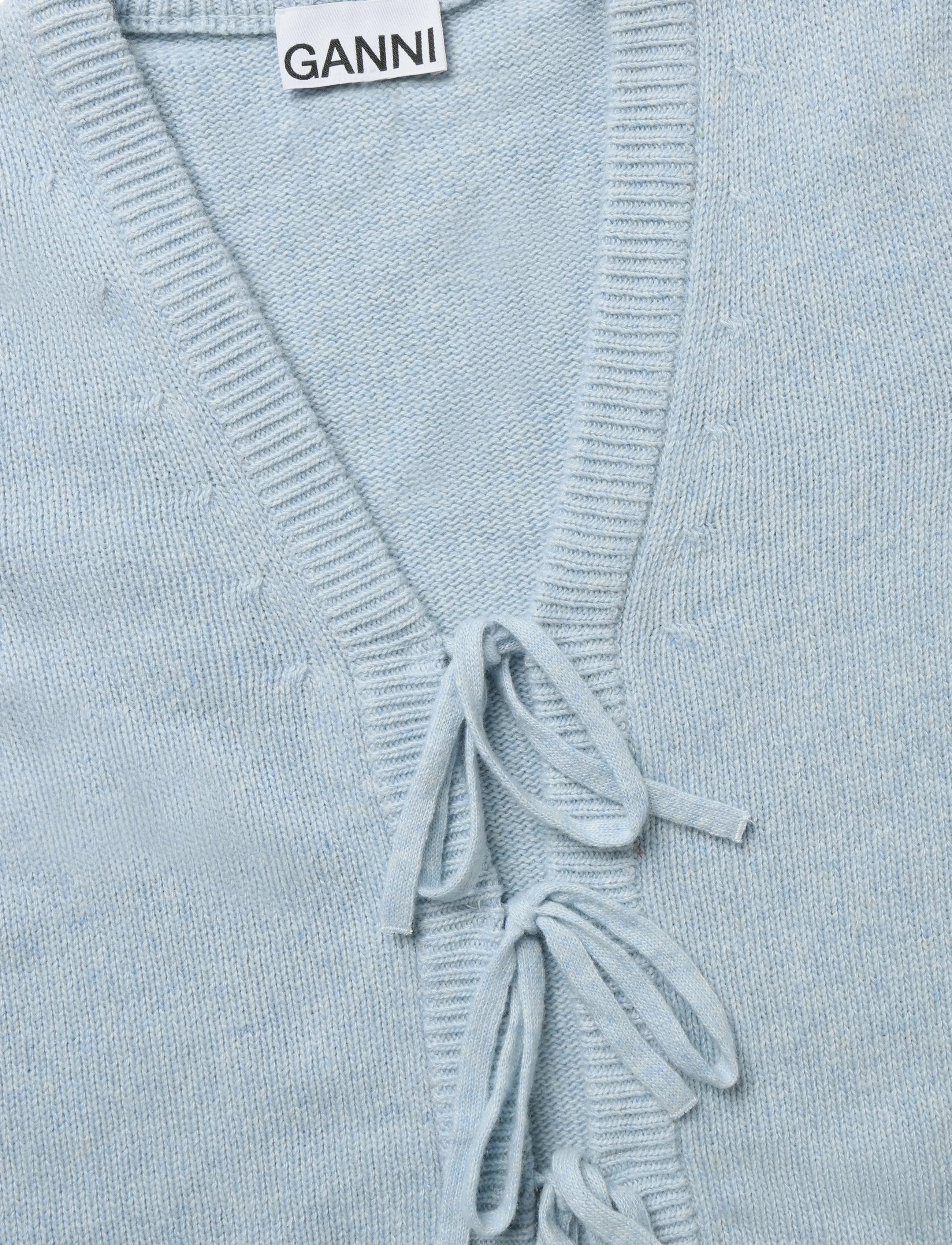 Ganni - Blue Future Wool Blend Cardigan - blue - 2