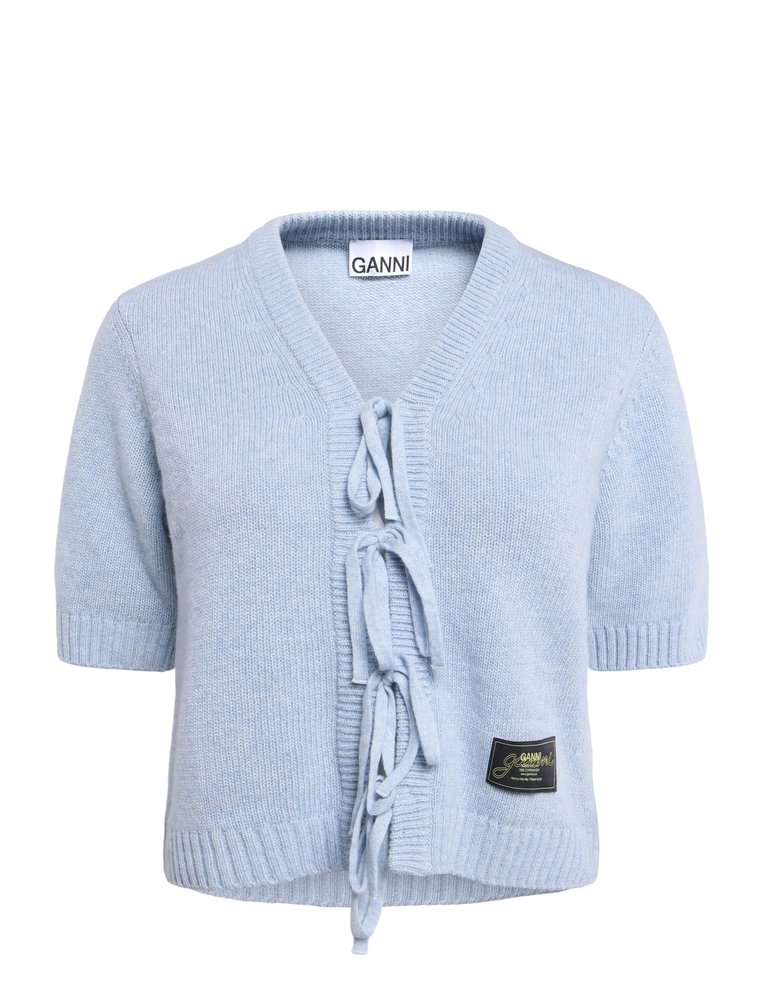 Ganni Blue Future Wool Blend Cardigan - Kardiganid - BLUE / blue