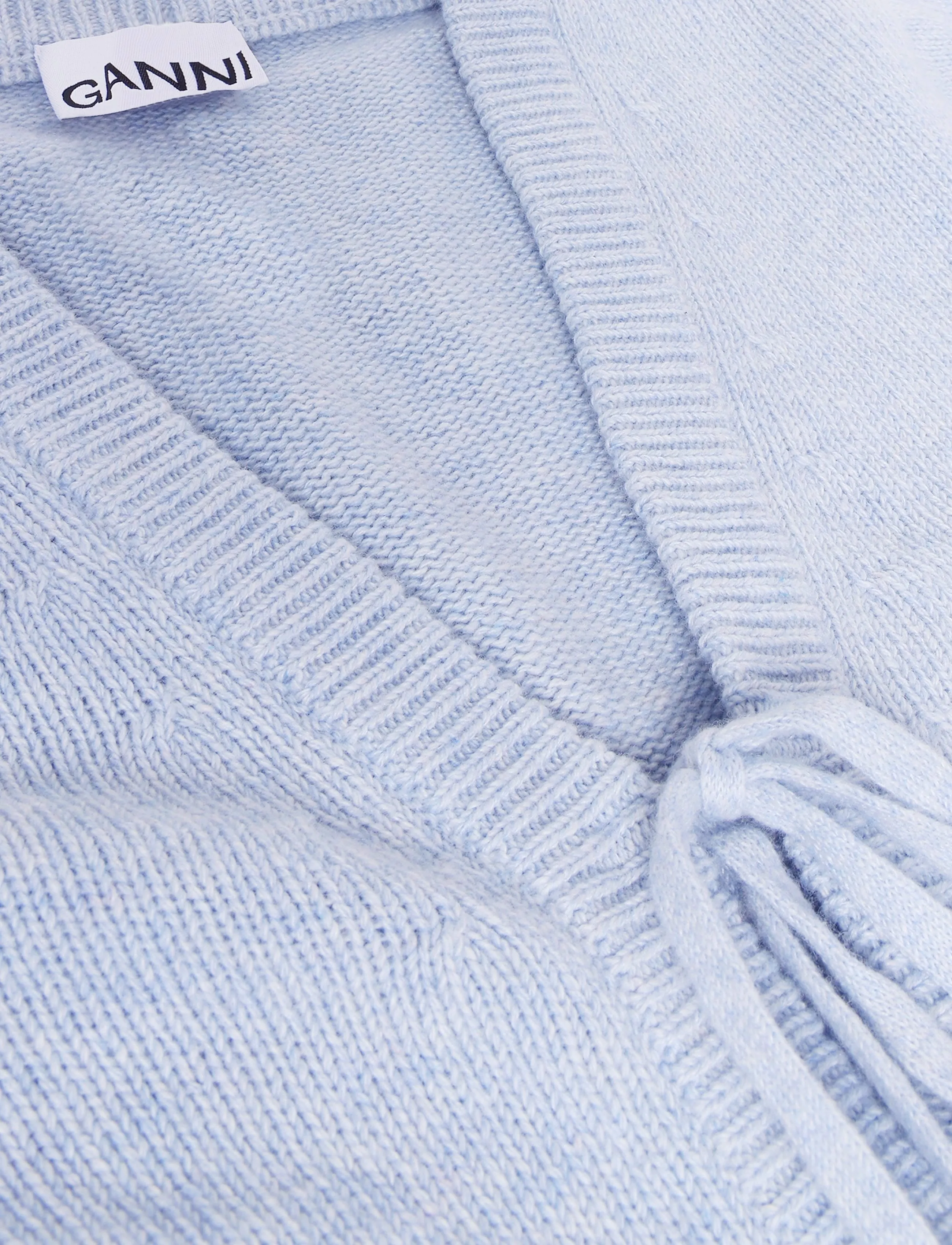 Ganni - Blue Future Wool Blend Cardigan - blue - 2