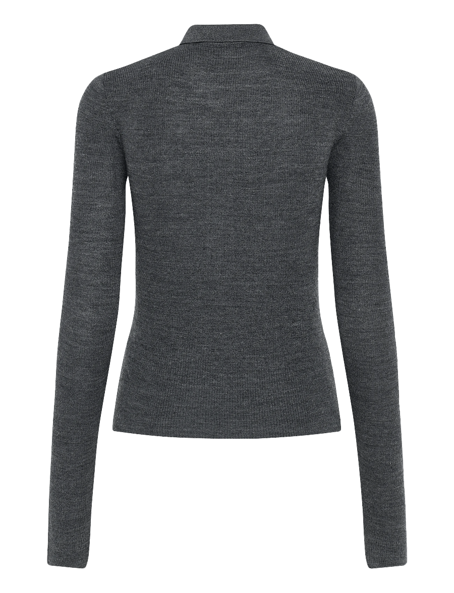 Ganni - Paloma Merino Jacquard Polo Top - pullover - multicolored - 2