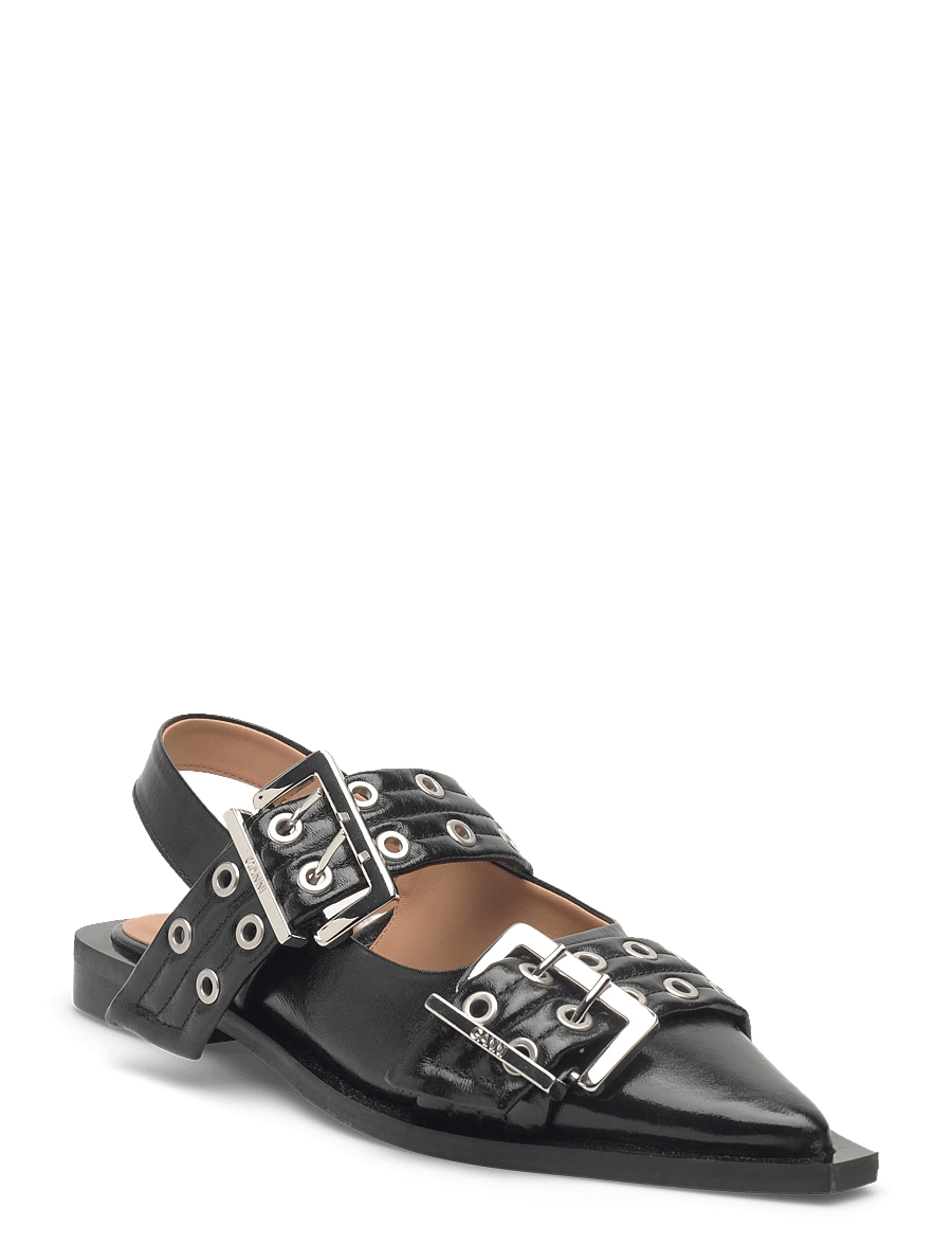Ganni - Feminine Buckle Ballerinas - besondere anlässe - black - 0