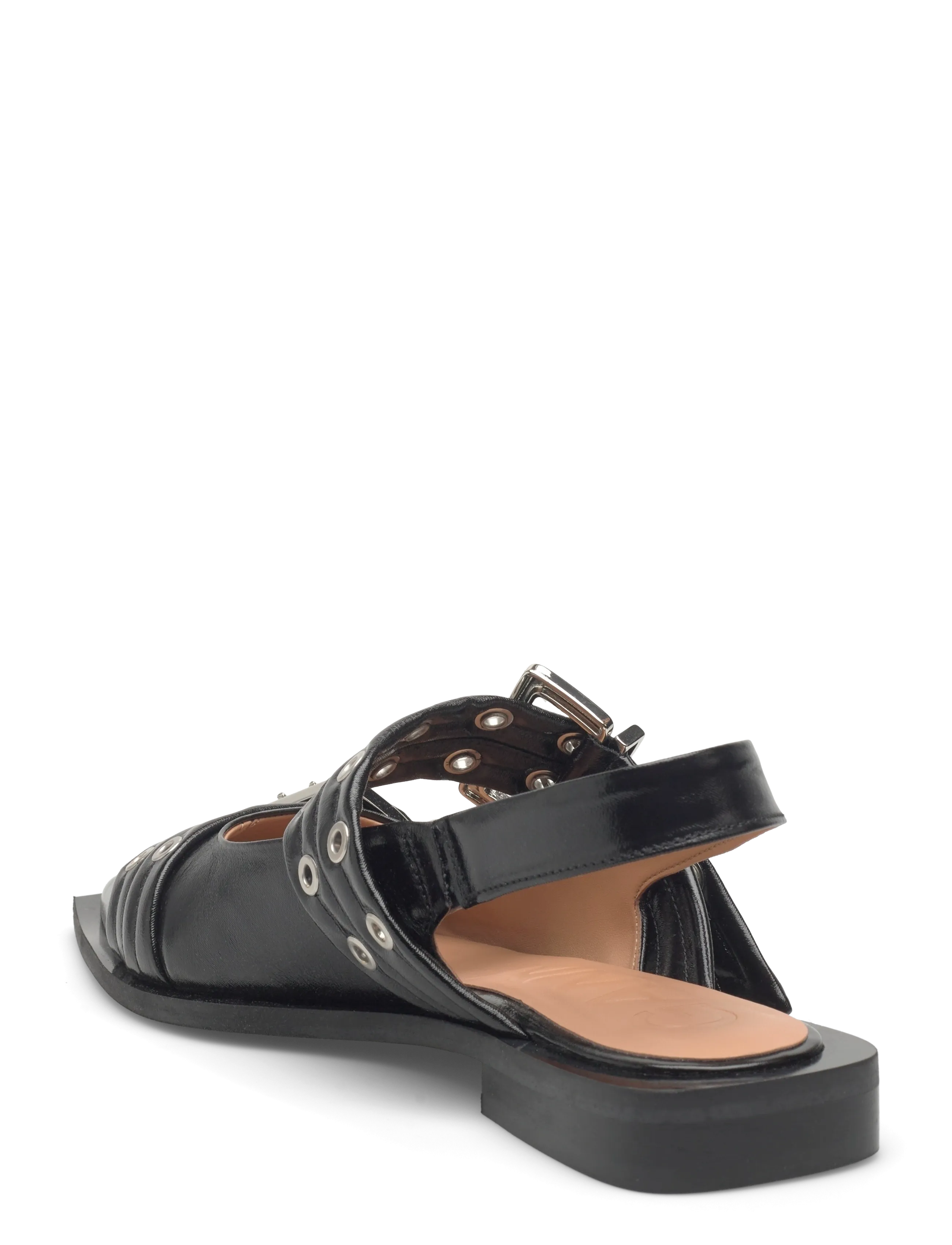 Ganni - Feminine Buckle Ballerinas - besondere anlässe - black - 2