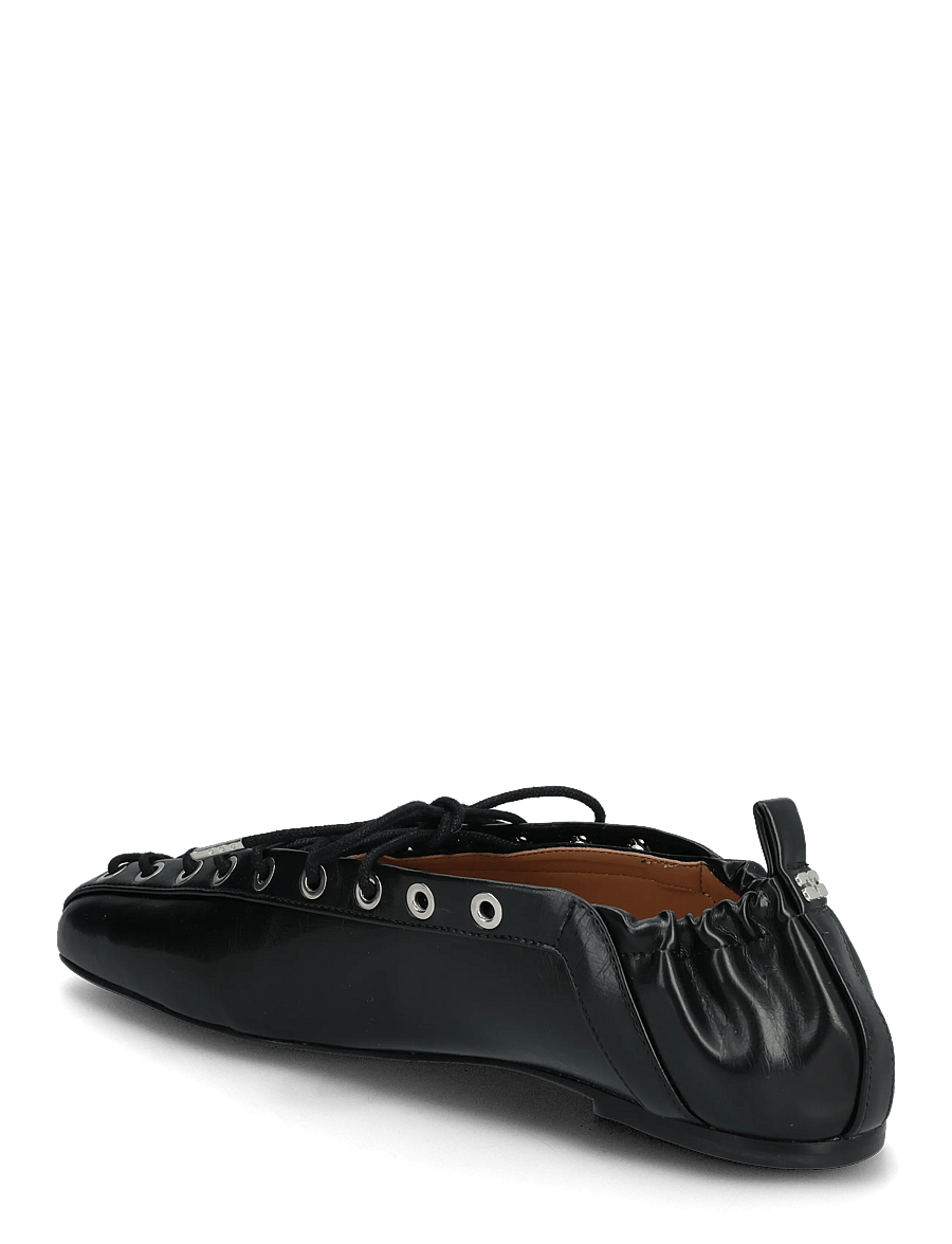 Ganni - Lace-Up Ballerinas - besondere anlässe - black - 1