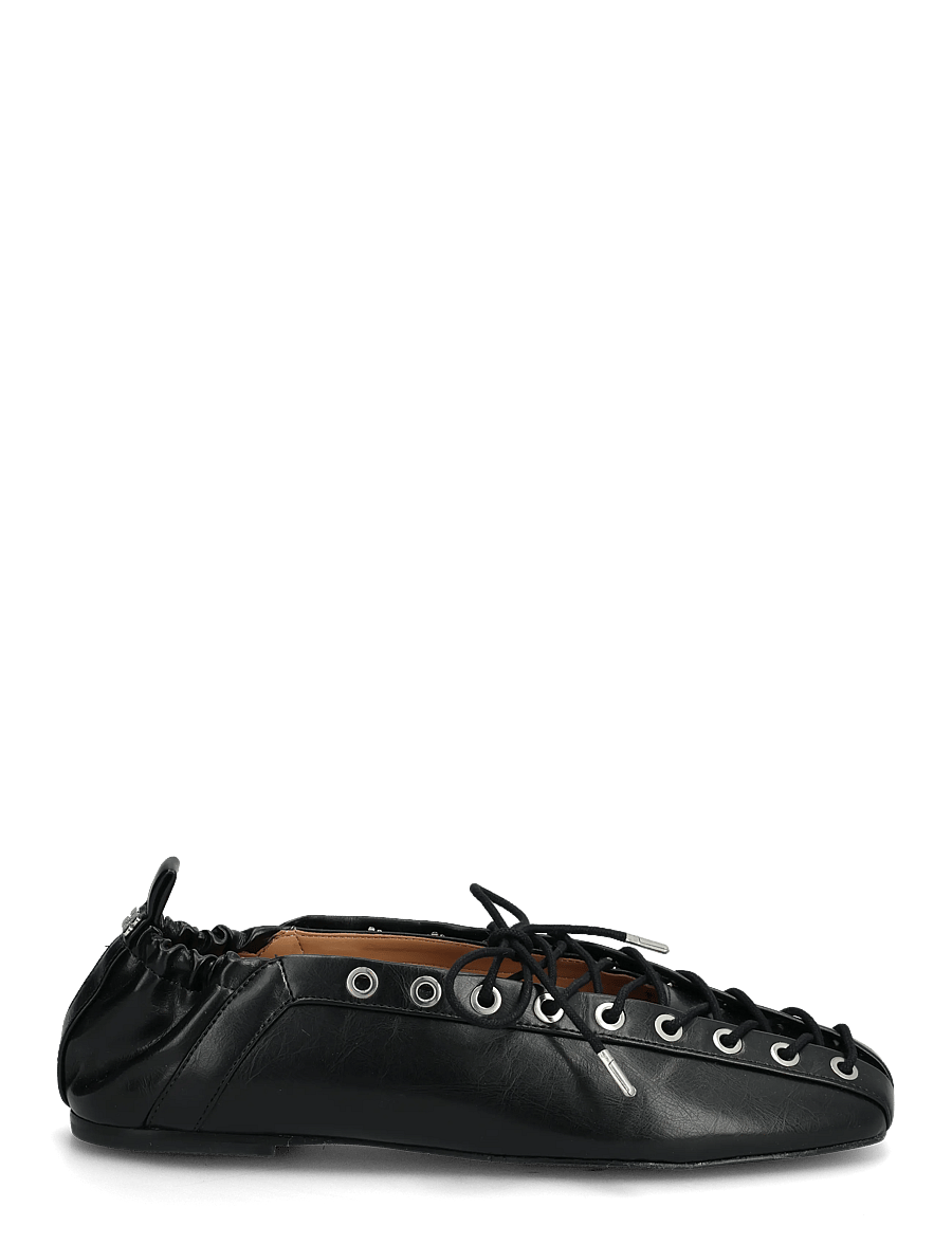 Ganni - Lace-Up Ballerinas - besondere anlässe - black - 2
