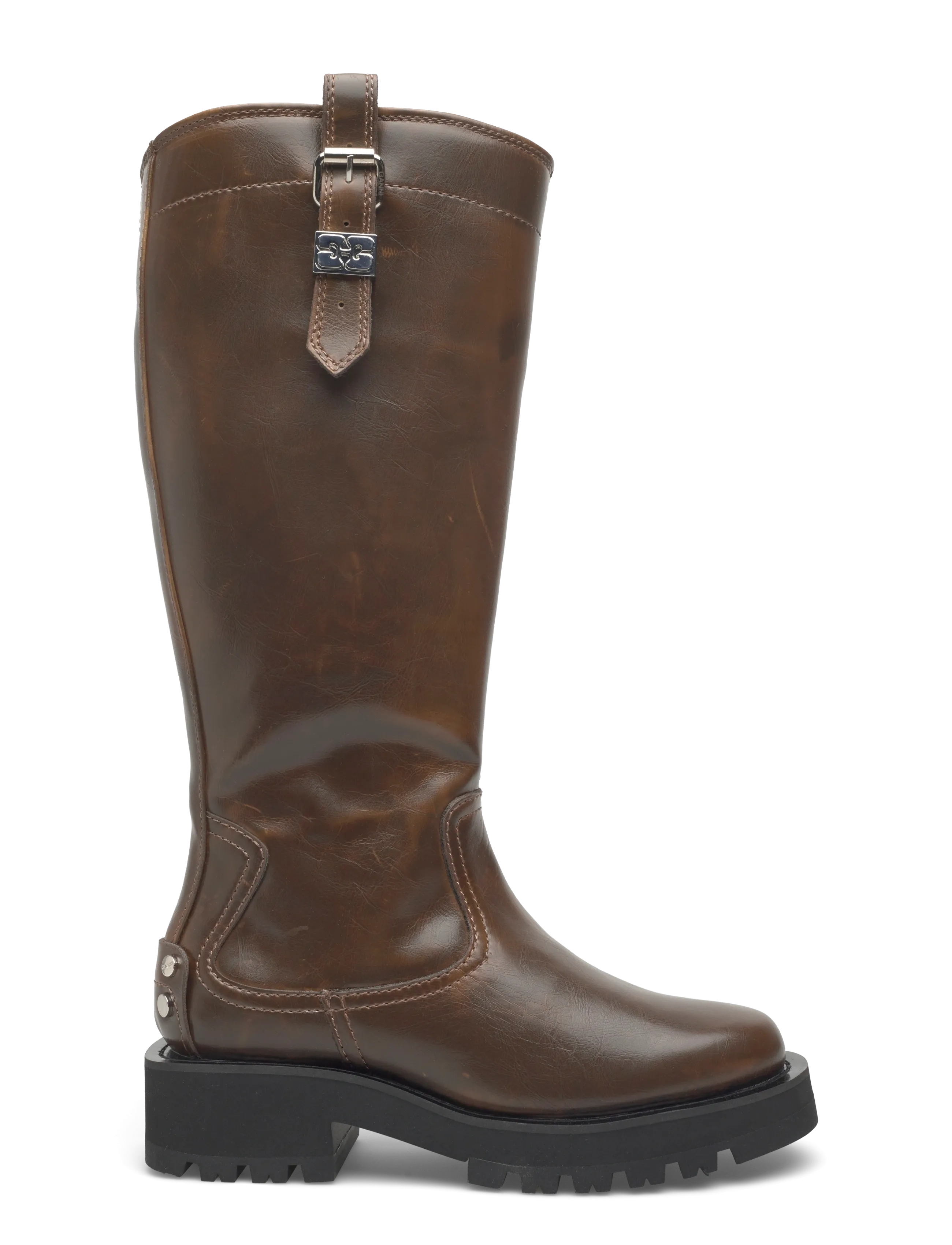 Studs High Boot Crinkle Oleatex 2