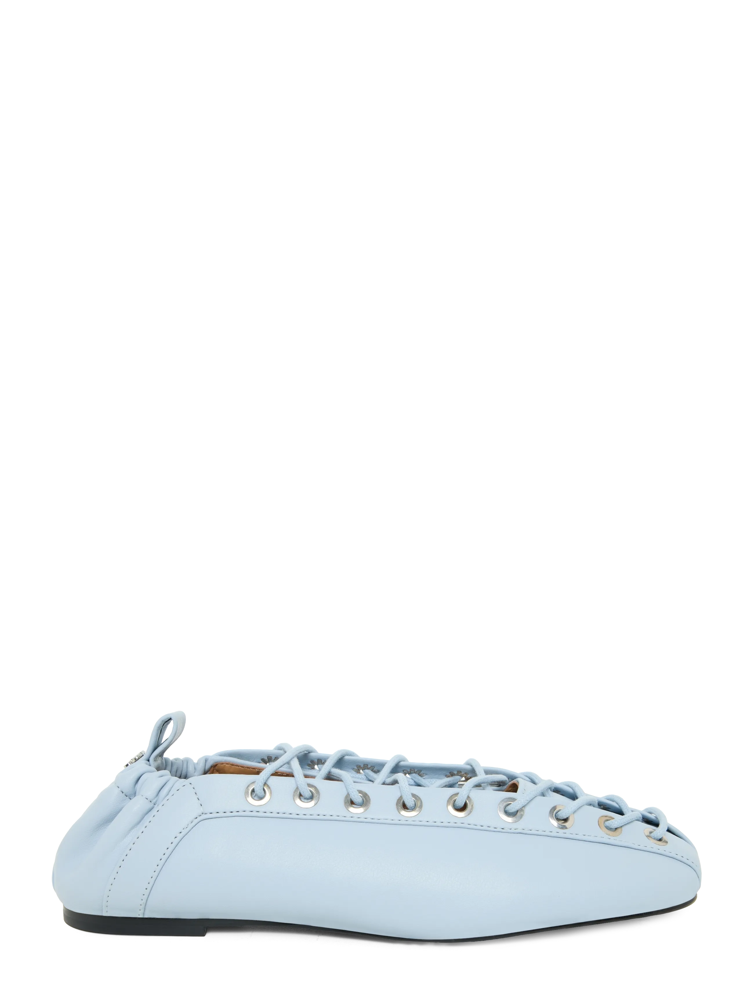 Ganni - Eyelets Lace-Up Ballerina Flats - besondere anlässe - blue - 2