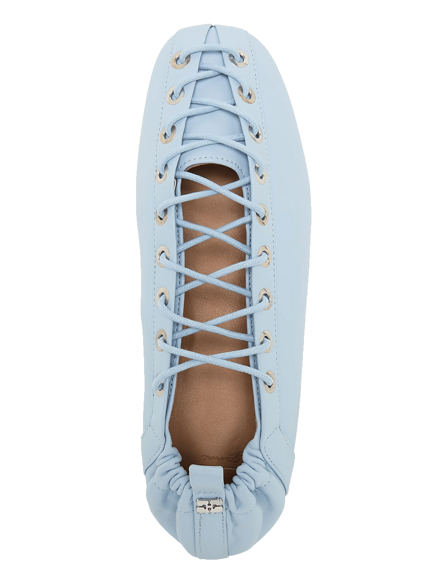 Ganni - Eyelets Lace-Up Ballerina Flats - erilised sündmused - blue - 3