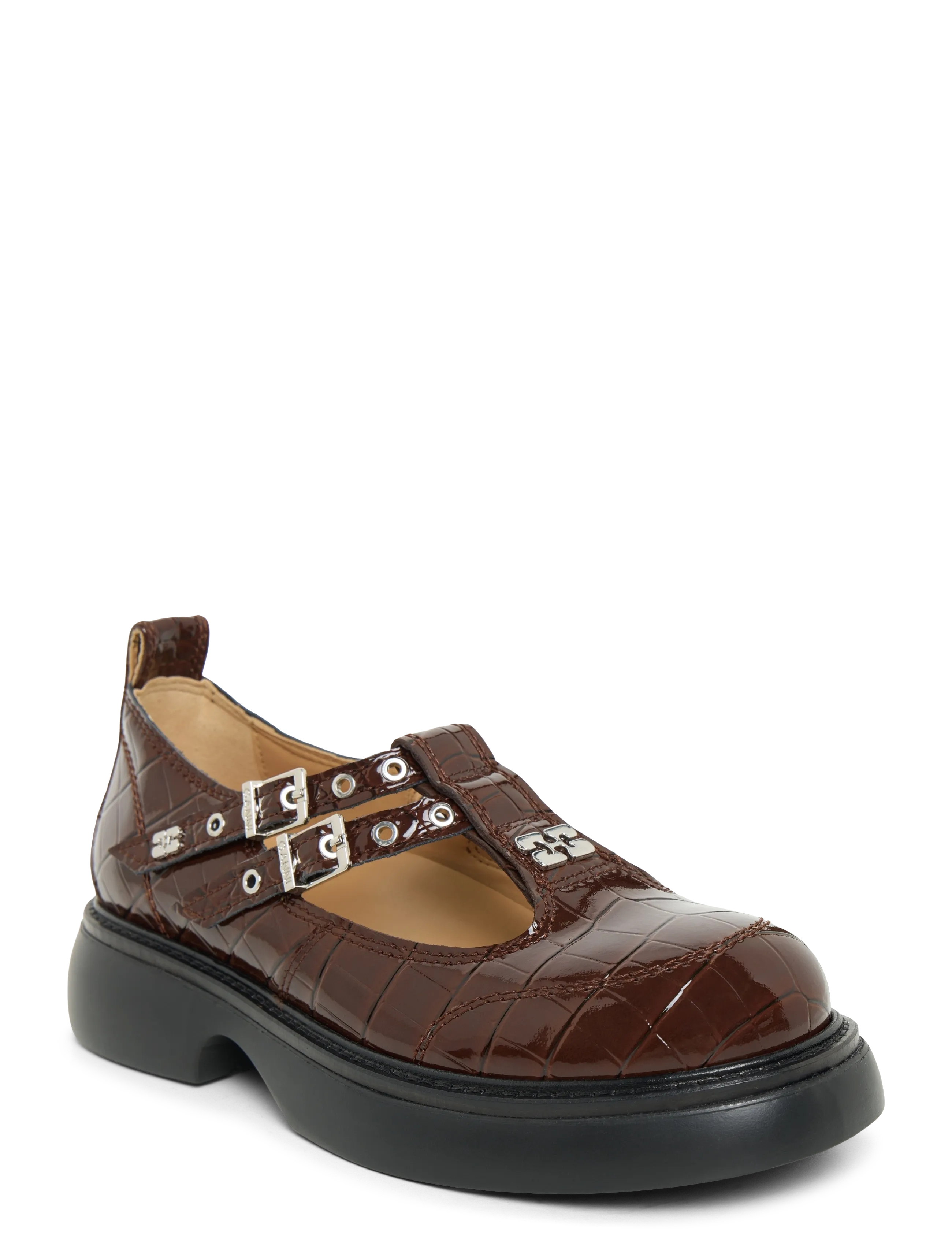 Ganni Butterfly Loafers, Kvinder, Mary Jane Sko, Brun, Str: 40