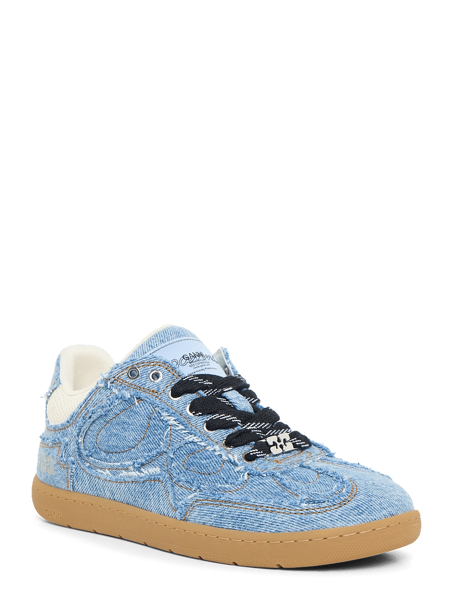 Ganni - 08 Raw Edge Sneakers - niedrige sneaker - blue - 0