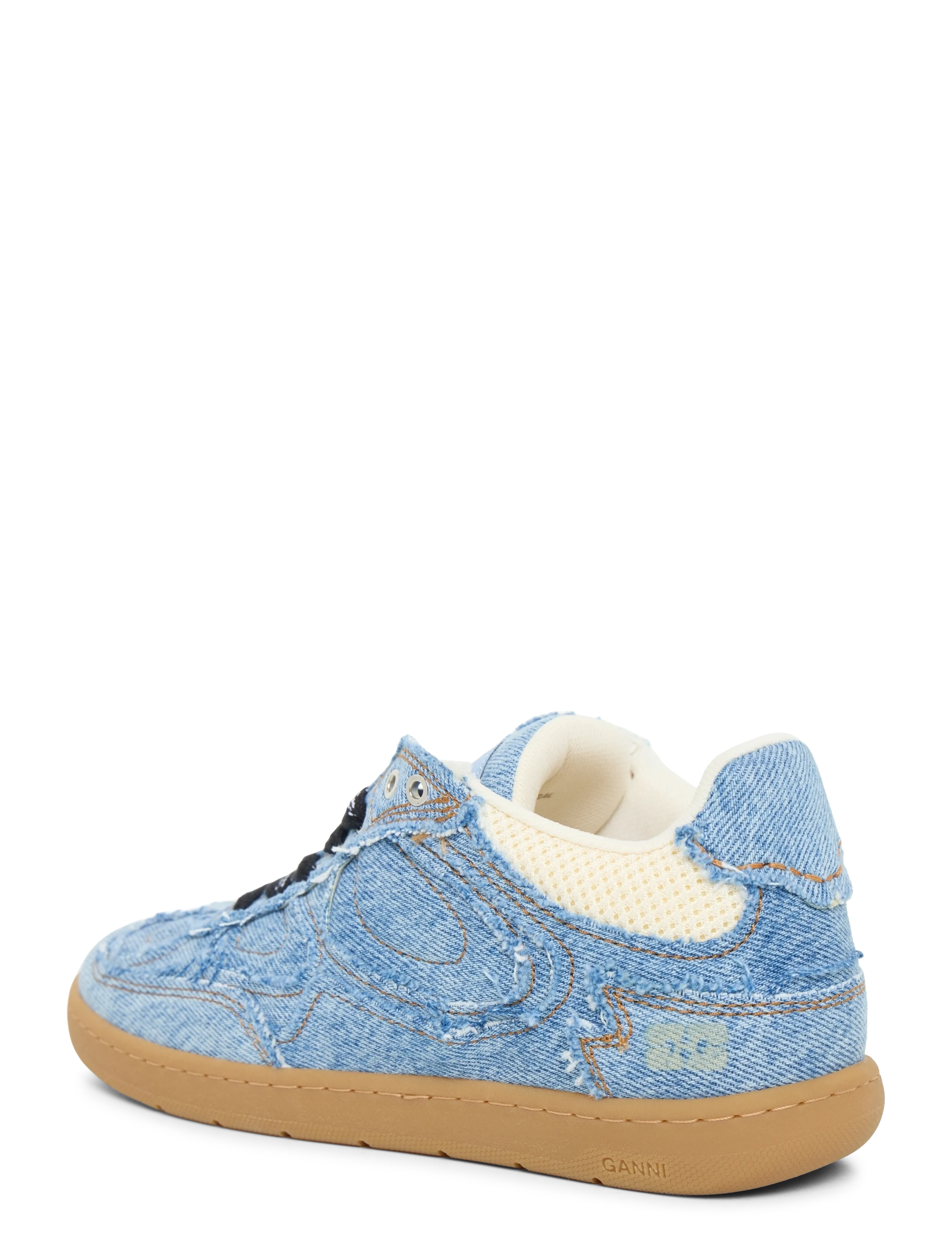 Ganni - 08 Raw Edge Sneakers - niedrige sneaker - blue - 1