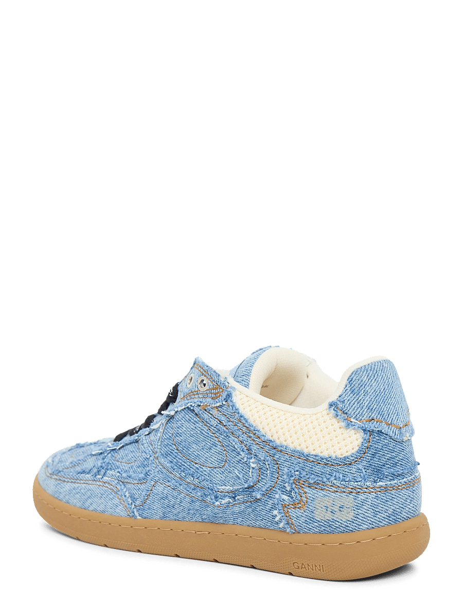 Ganni - 08 Raw Edge Sneakers - niedrige sneaker - blue - 1