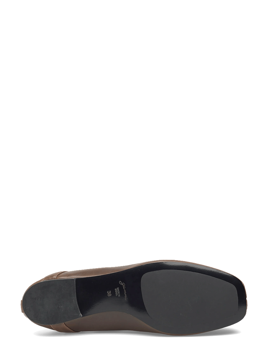 Ganni - Eyelets Lace Up Ballerina Crinkle Oleatex - besondere anlässe - brown - 4