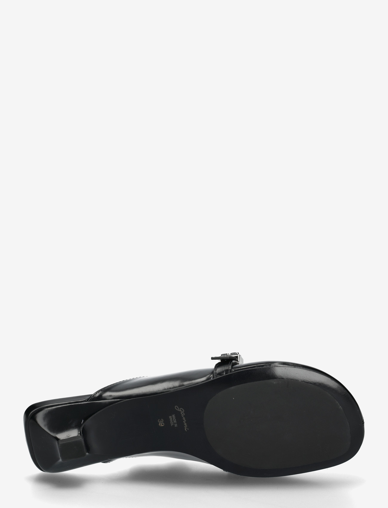 Ganni - Sue Kitten Heel Mule Box Oleatex - mules med hæle - black - 4