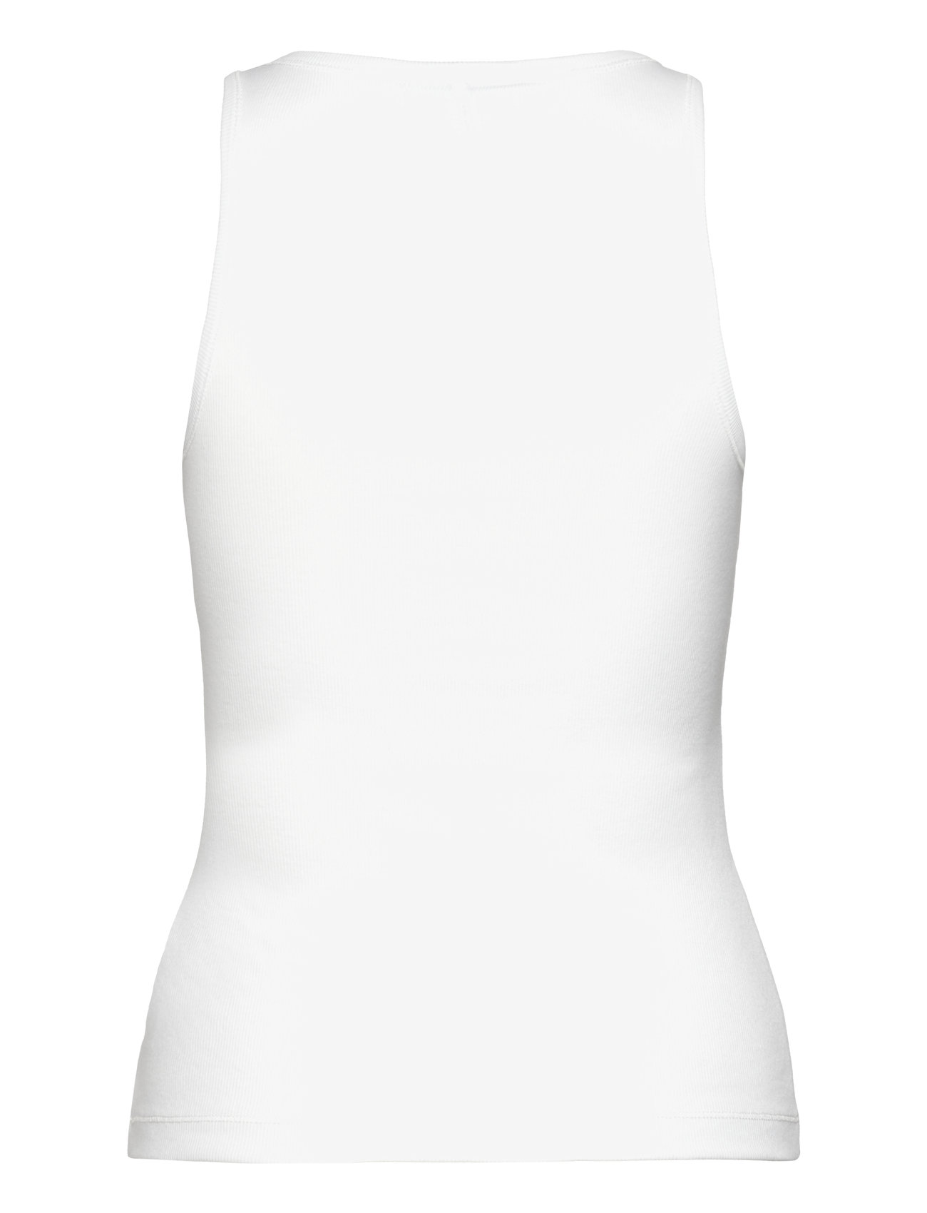 Ganni - Soft Cotton Rib Jersey - tanktops - bright white - 1