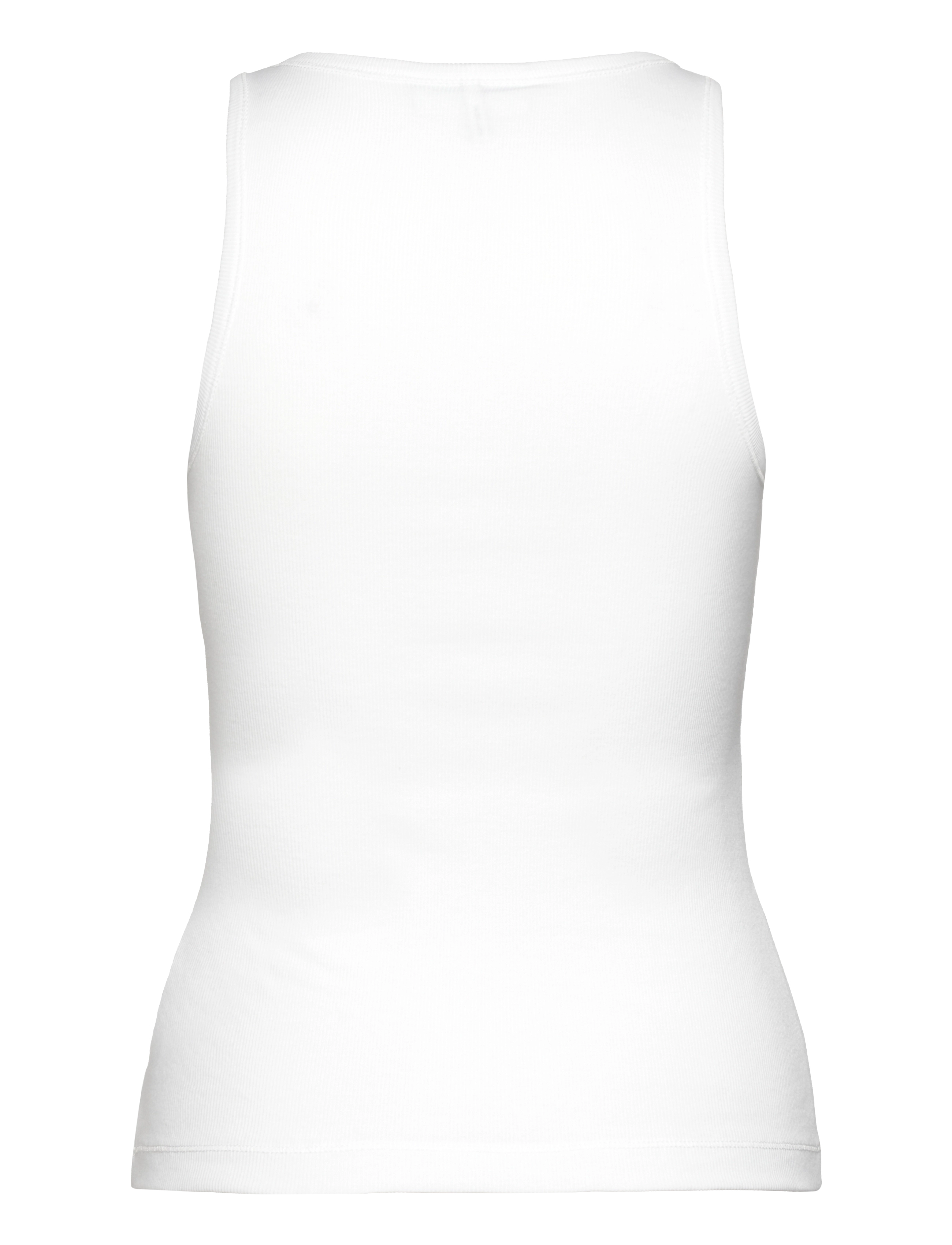 Ganni - Soft Cotton Rib Jersey - linnen - bright white - 1