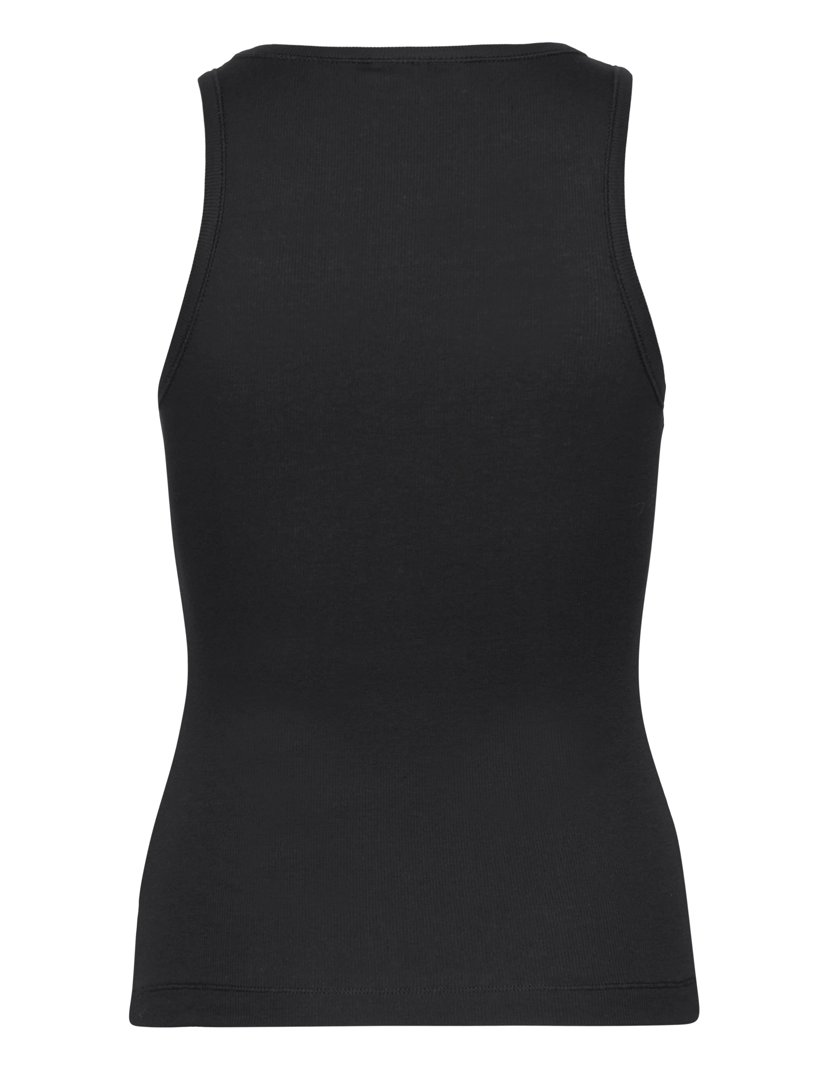 Ganni - Soft Cotton Rib Jersey - ermalausir toppar - black - 1