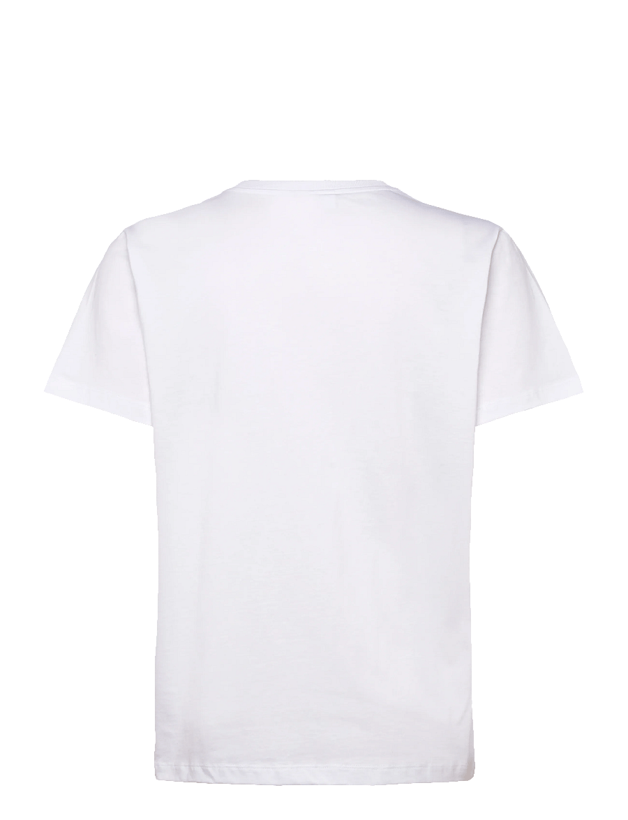 Ganni - White Basic Jersey Leopard Relaxed T-shirt - multicolored - 1