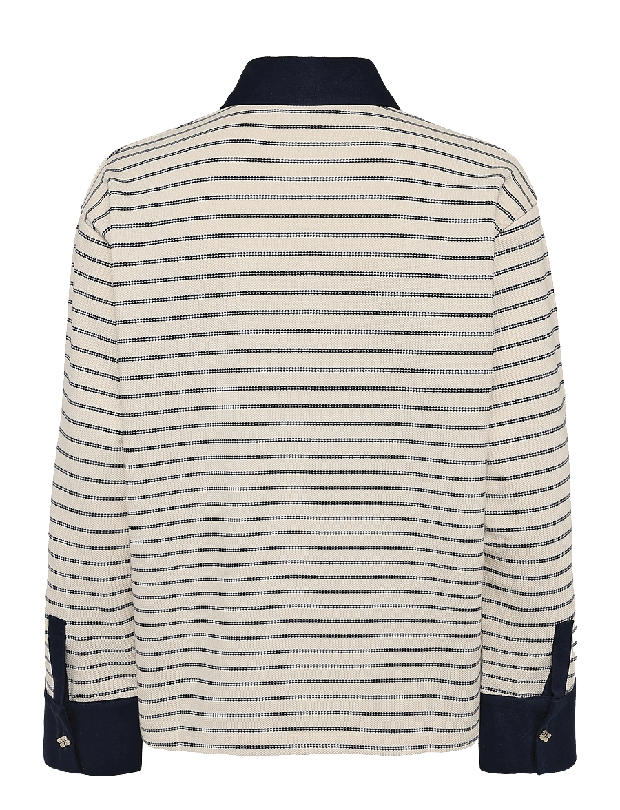 Ganni - Single Piquet Jersey Polo - poloshirts - multicolored - 1