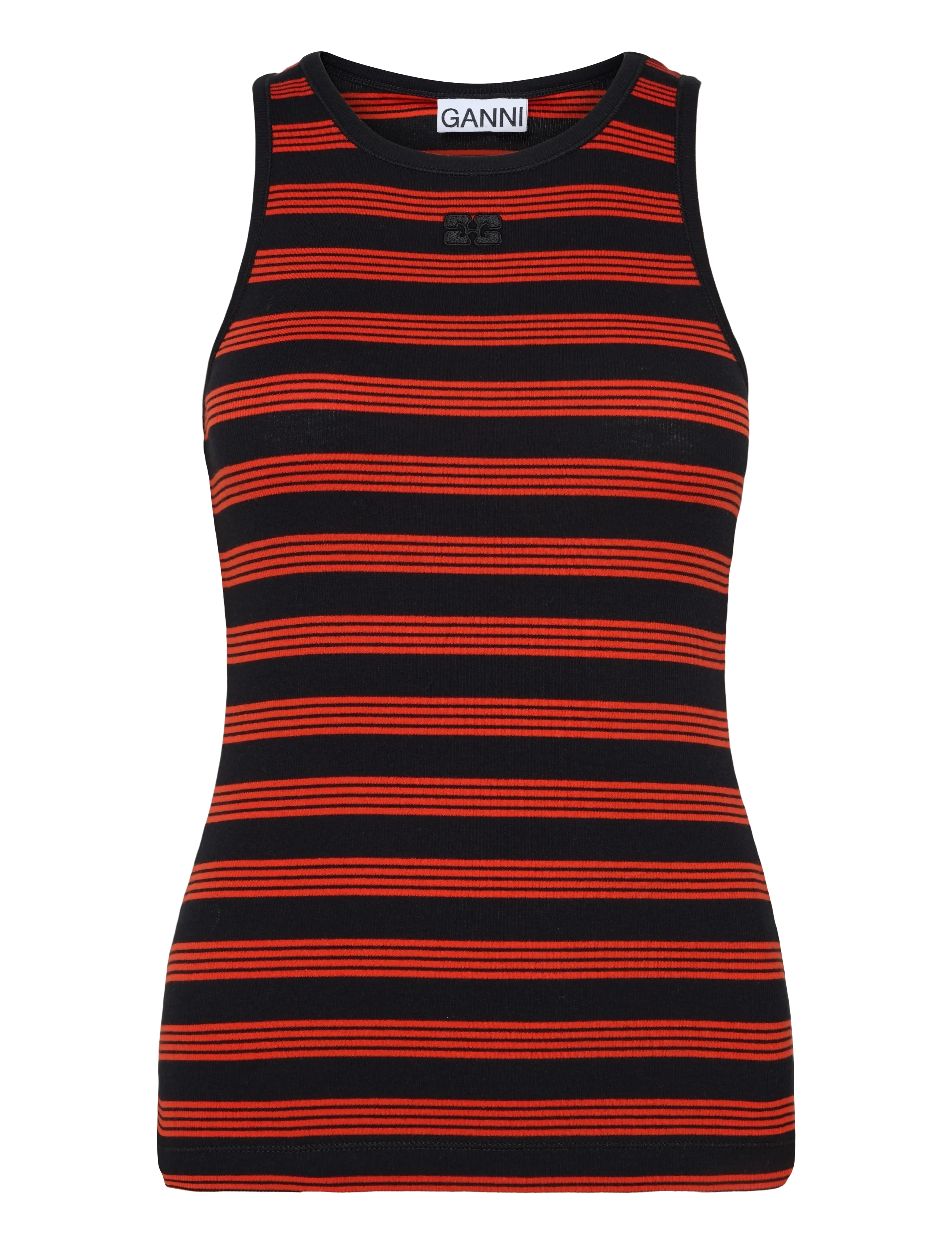 Ganni Stripe Top - Kleidung - MULTICOLORED / black