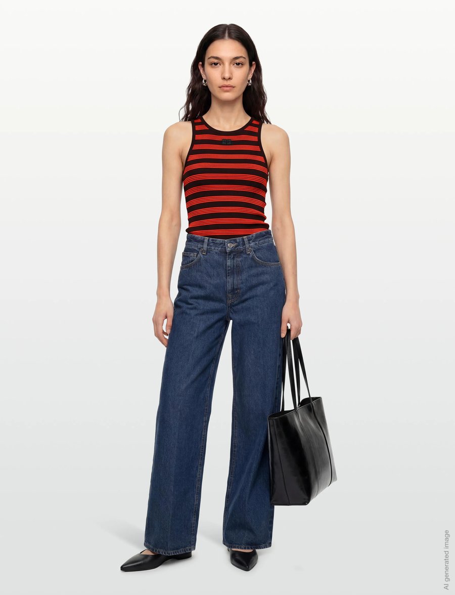 Ganni - Stripe Top - tanktops - multicolored - 0