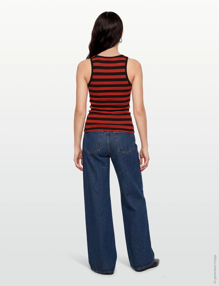 Ganni - Stripe Top - tanktops - multicolored - 4