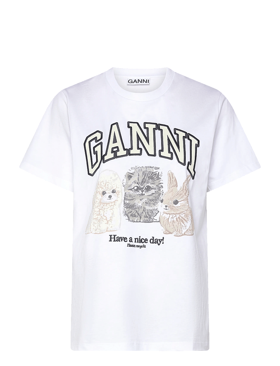 Ganni - "Have a Nice Day" t-shirt - white - 1