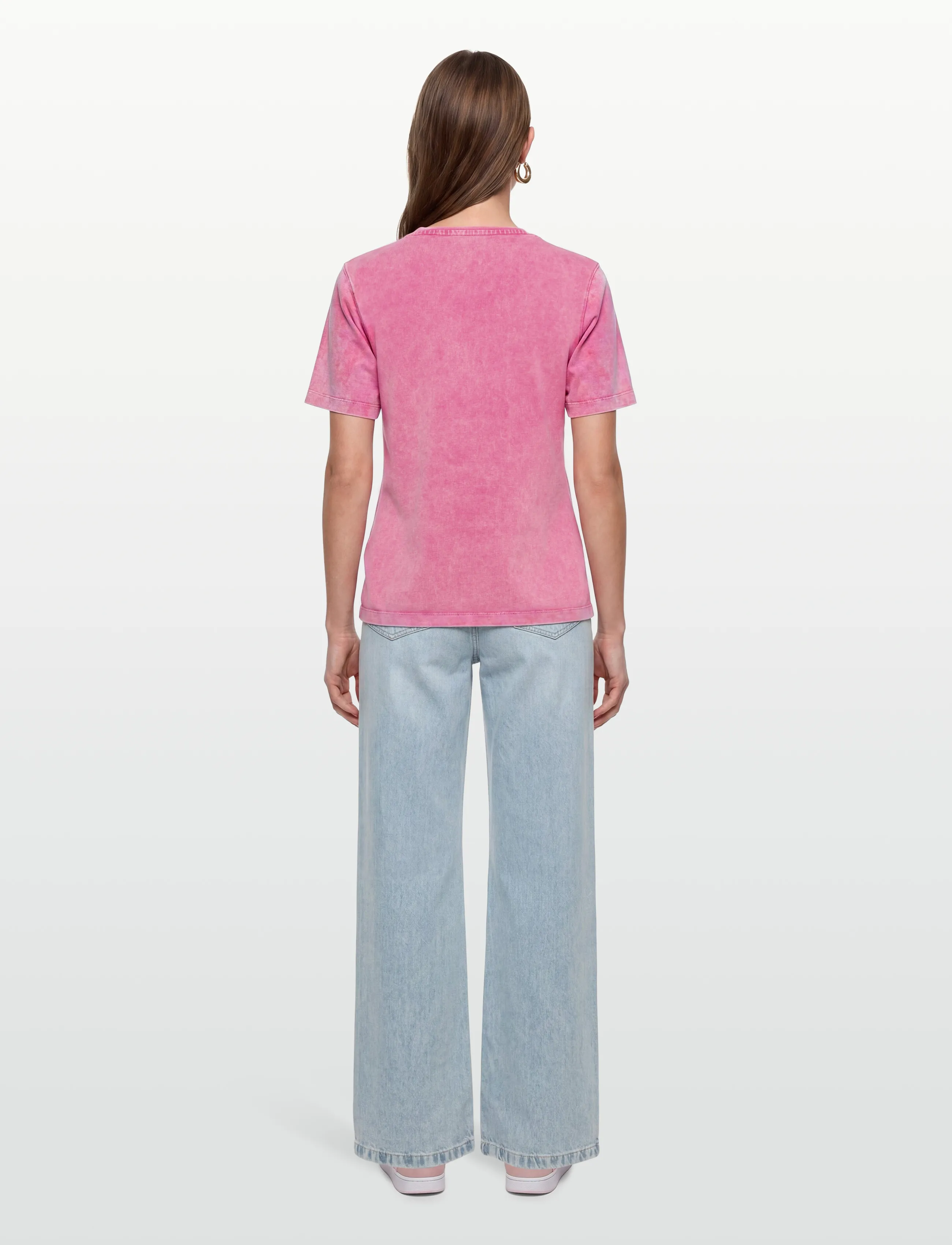 Ganni - Heavy Cotton Heart T Shirt - t-shirts - pink - 4