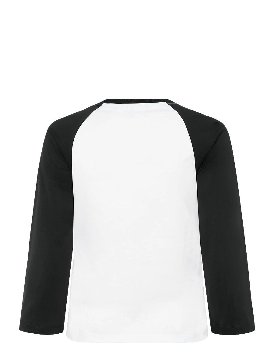 Ganni - Family 3 0 Cat Print Cropped T Shirt - langærmede toppe - white - 2