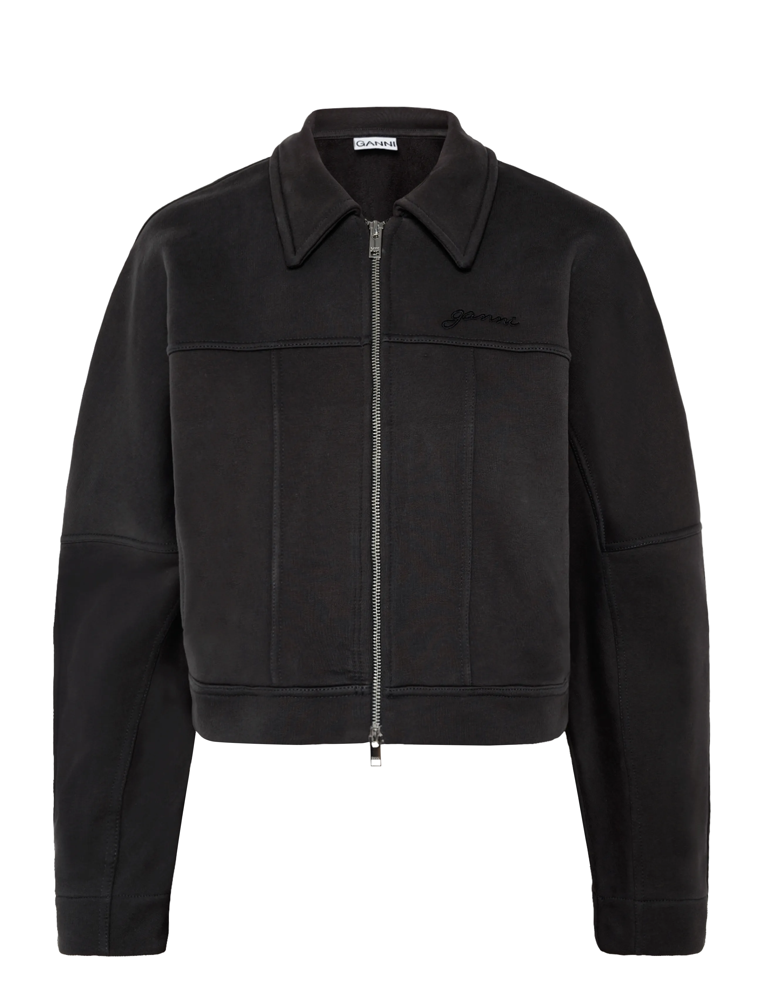 Ganni Heavy Terry Jersey Bomber Jacket - Kleidung - GREY / grey
