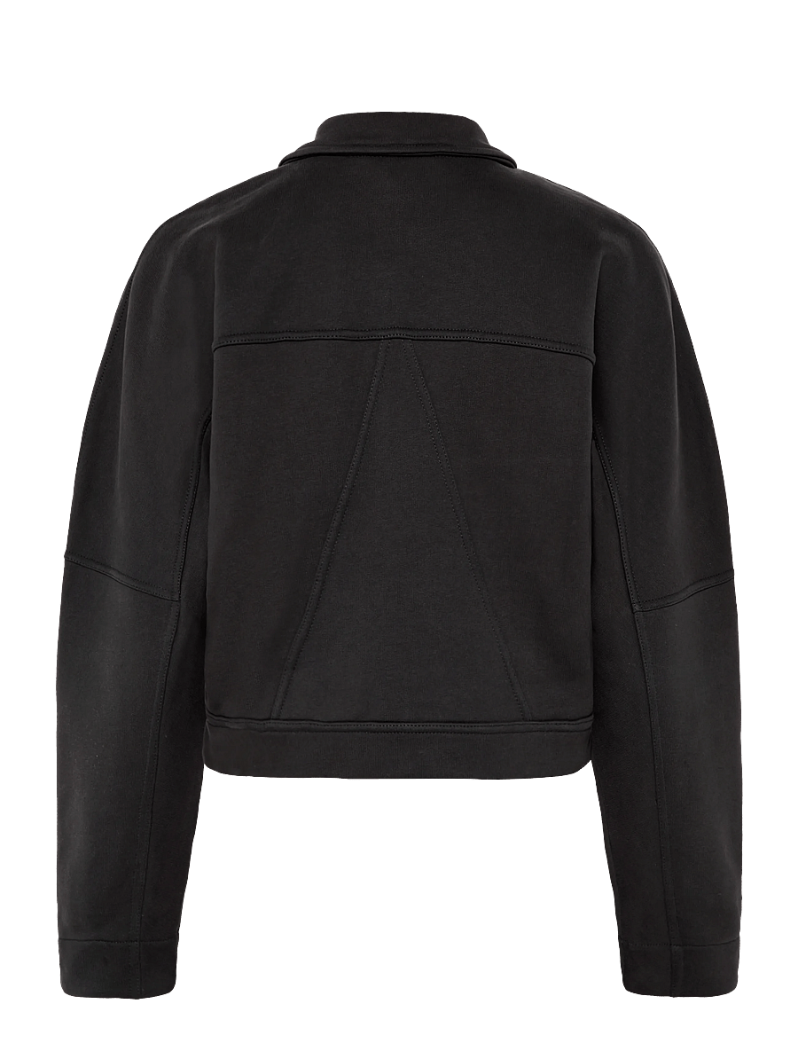Ganni - Heavy Terry Jersey Bomber Jacket - frühlingsjacken - grey - 1