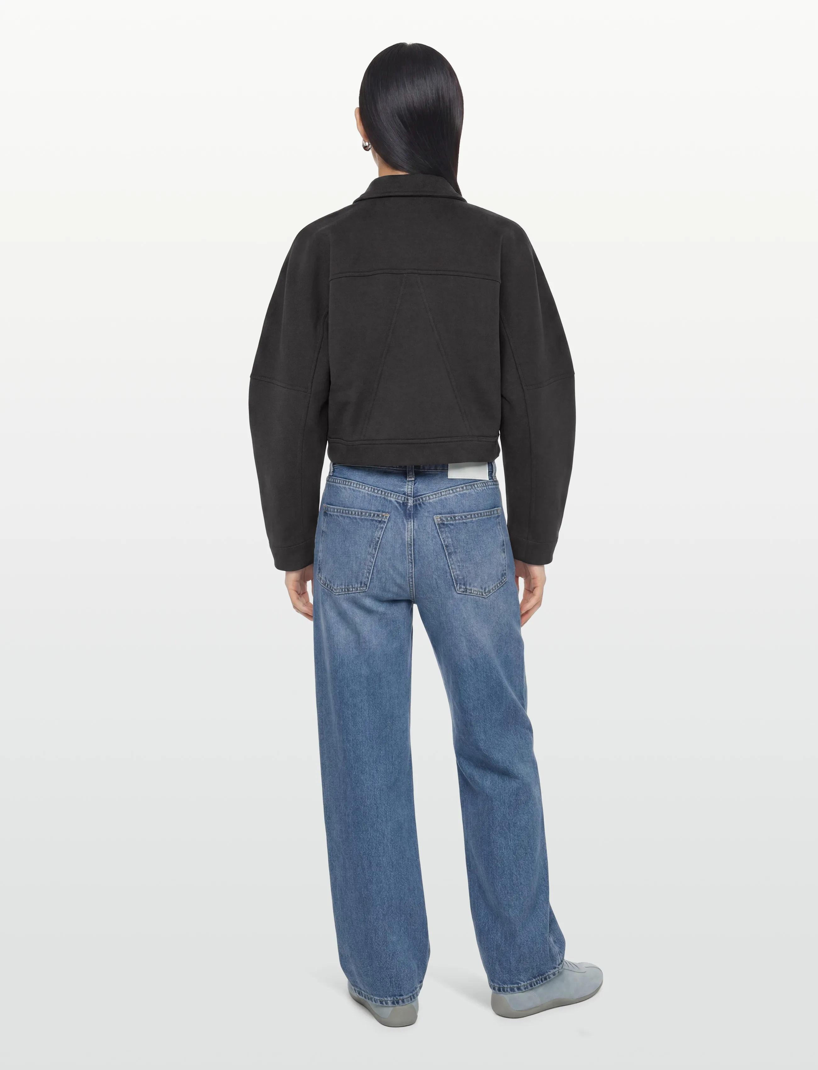 Ganni - Heavy Terry Jersey Bomber Jacket - grey - 4