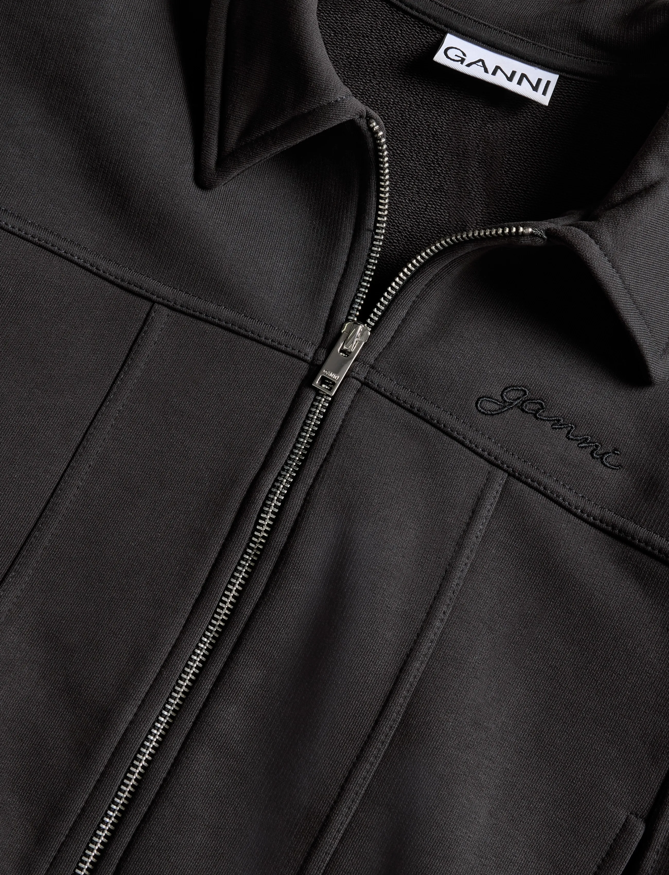 Ganni - Heavy Terry Jersey Bomber Jacket - frühlingsjacken - grey - 2