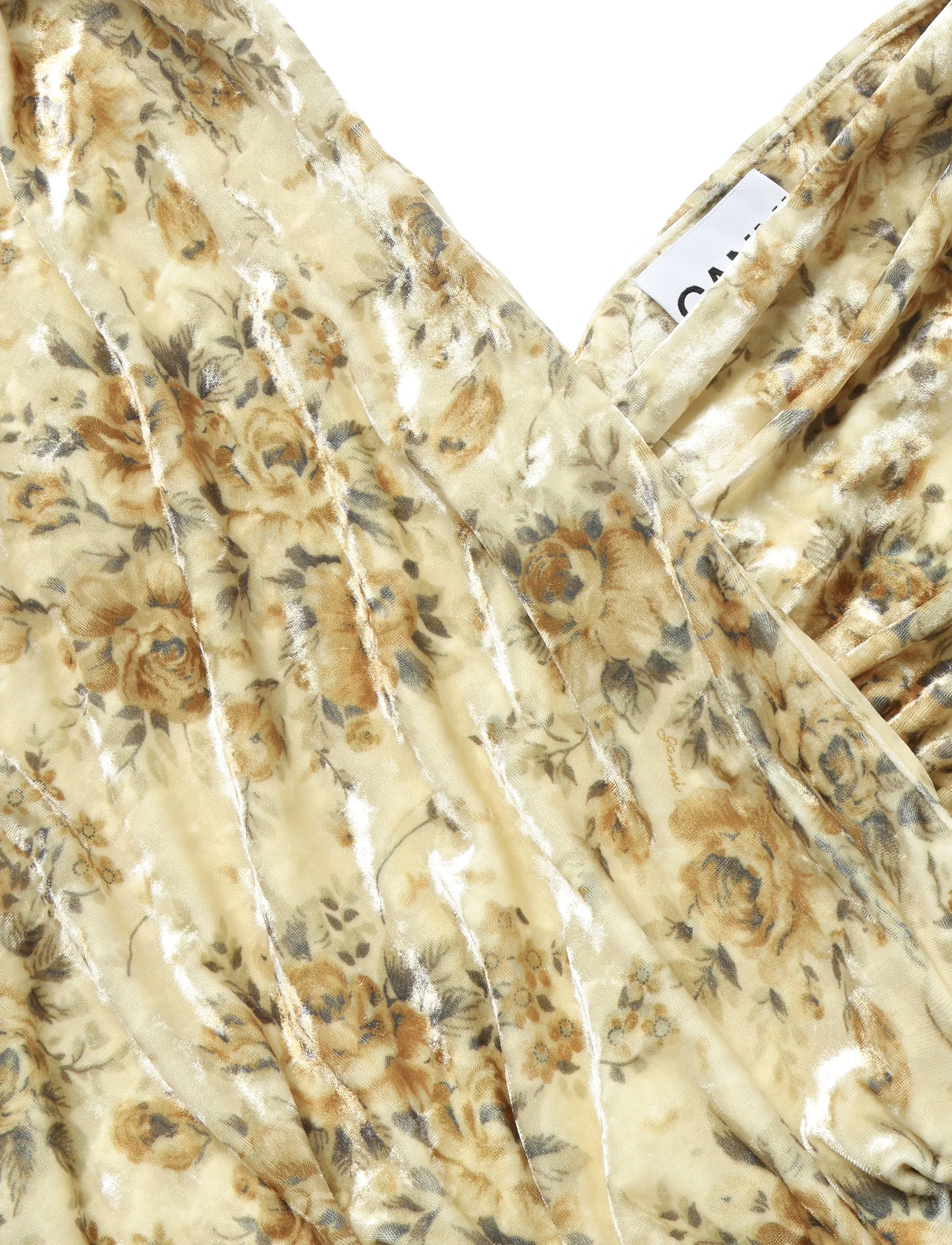 Ganni - Golden Floral Ruched Dress - multicolored - 2